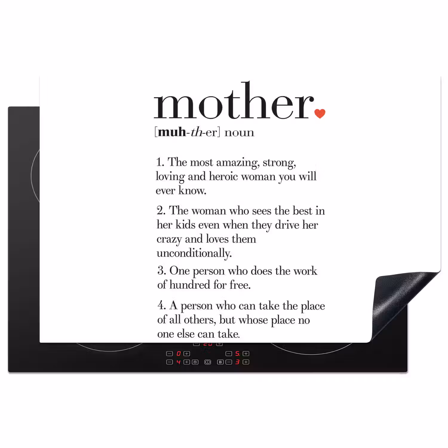Moeder definitie - Quotes - Mother - Spreuken Inductie beschermer vinyl 3mm klein -3d