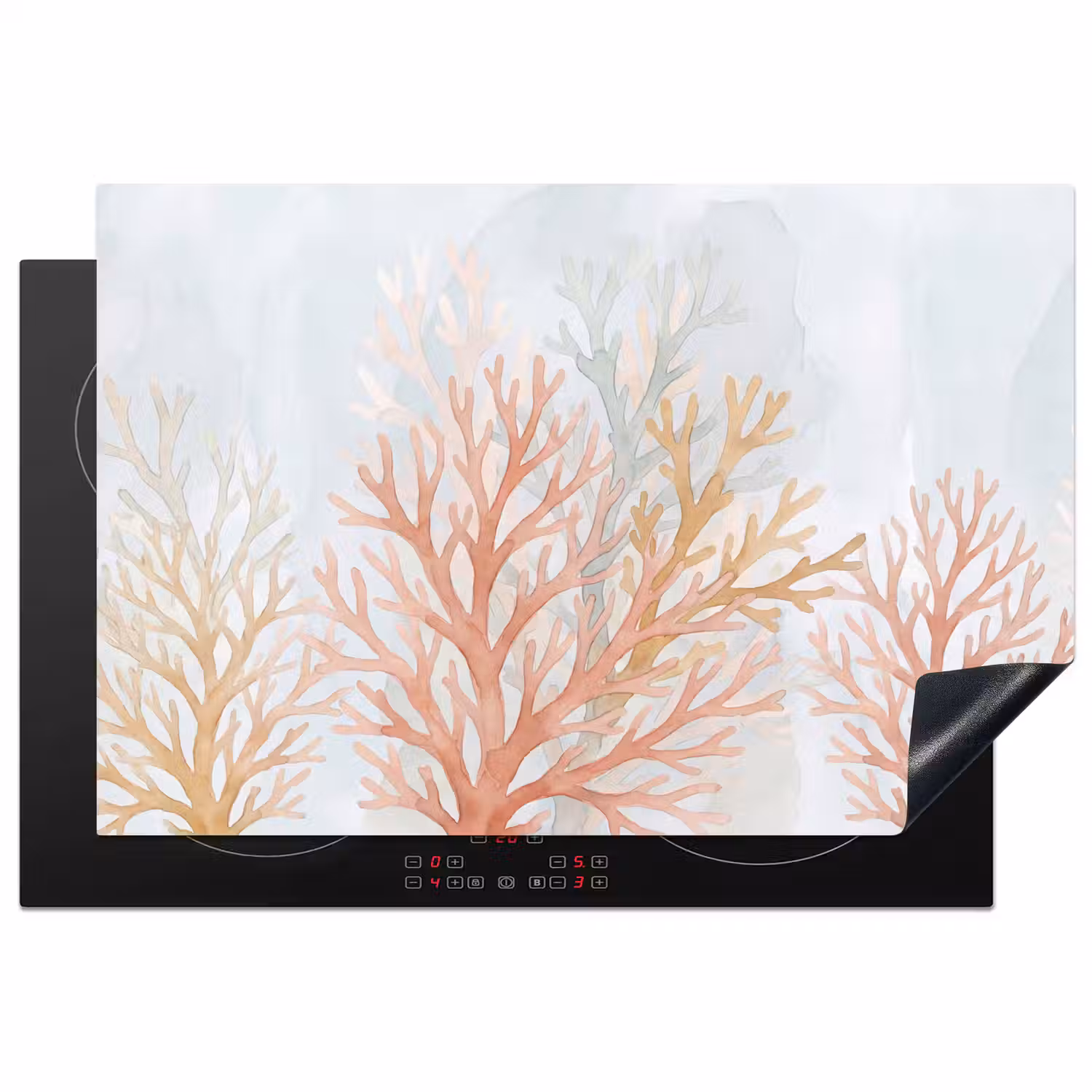 Natuur - Abstract - Aquarel - Organisch - Warm Inductie beschermer vinyl 3mm klein -3d