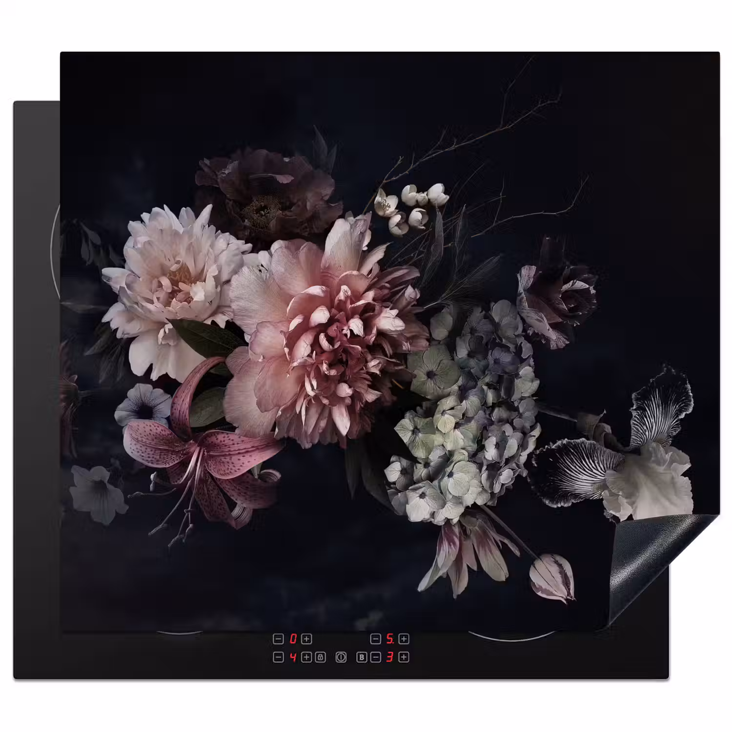 Nachtelijke Flora Symfonie Inductie beschermer vinyl 3mm middel -3d