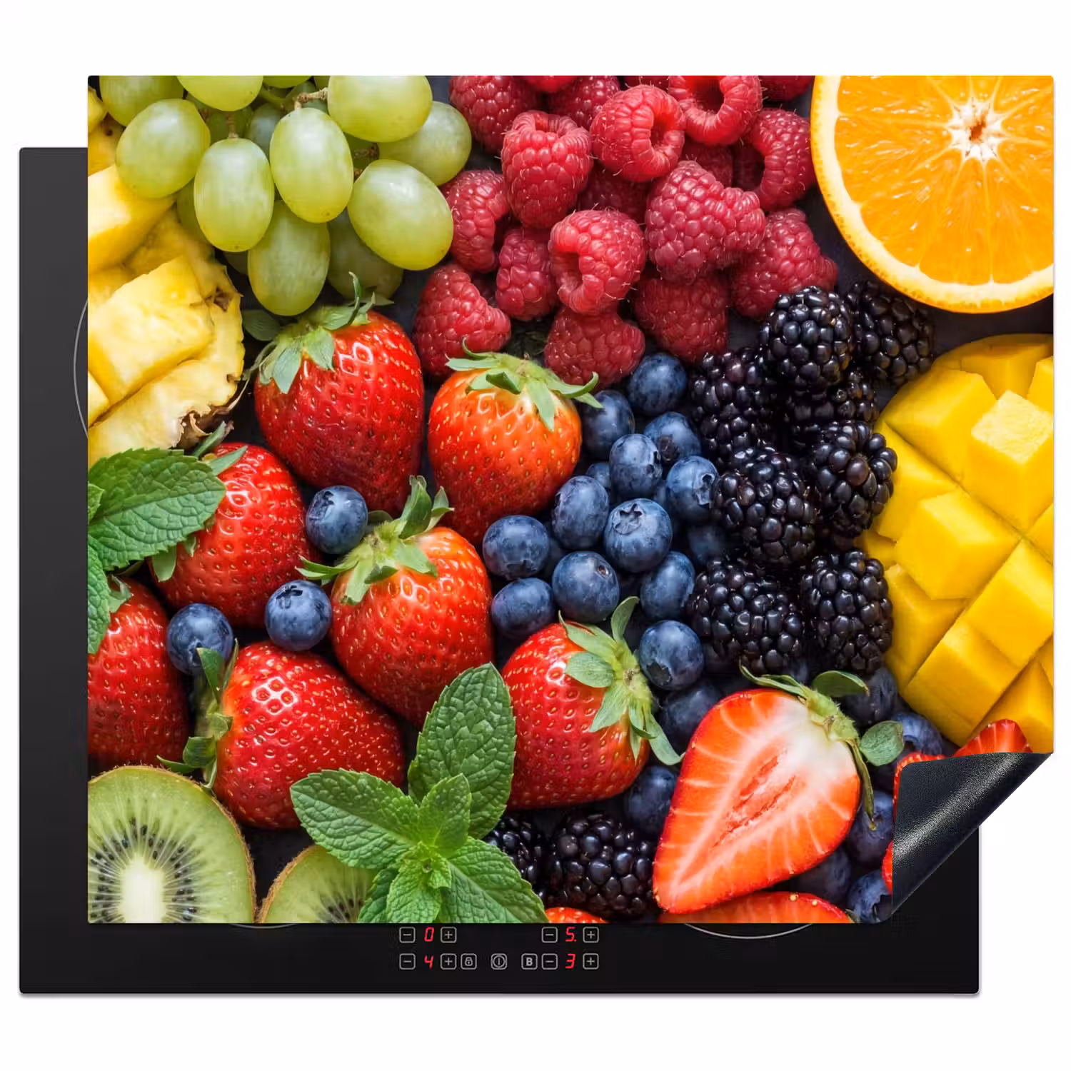 Fruit - Vers - Kleurrijk - Eten Inductie beschermer vinyl 3mm middel -3d