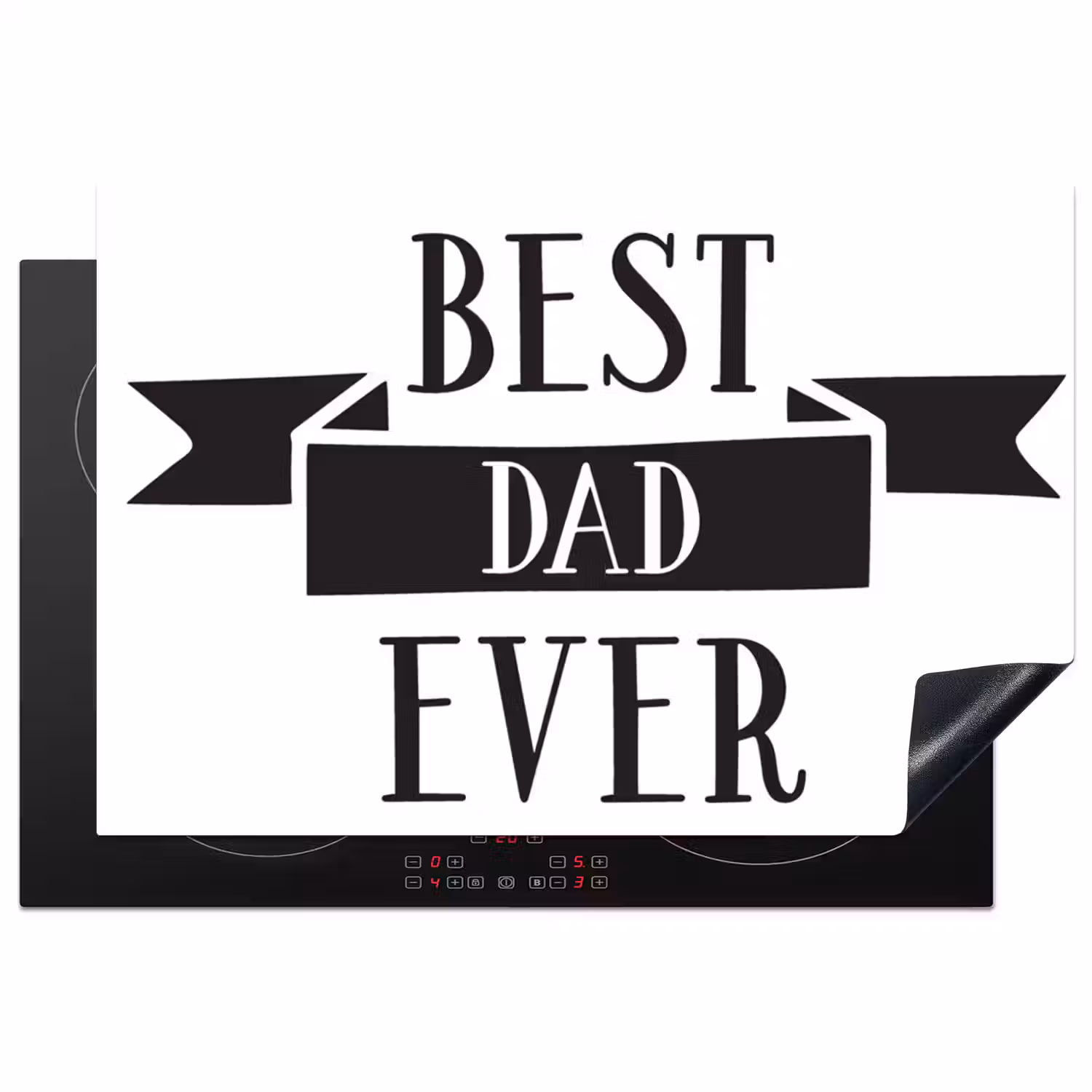 Papa - Quote - Beste papa Inductie beschermer vinyl 3mm klein -3d