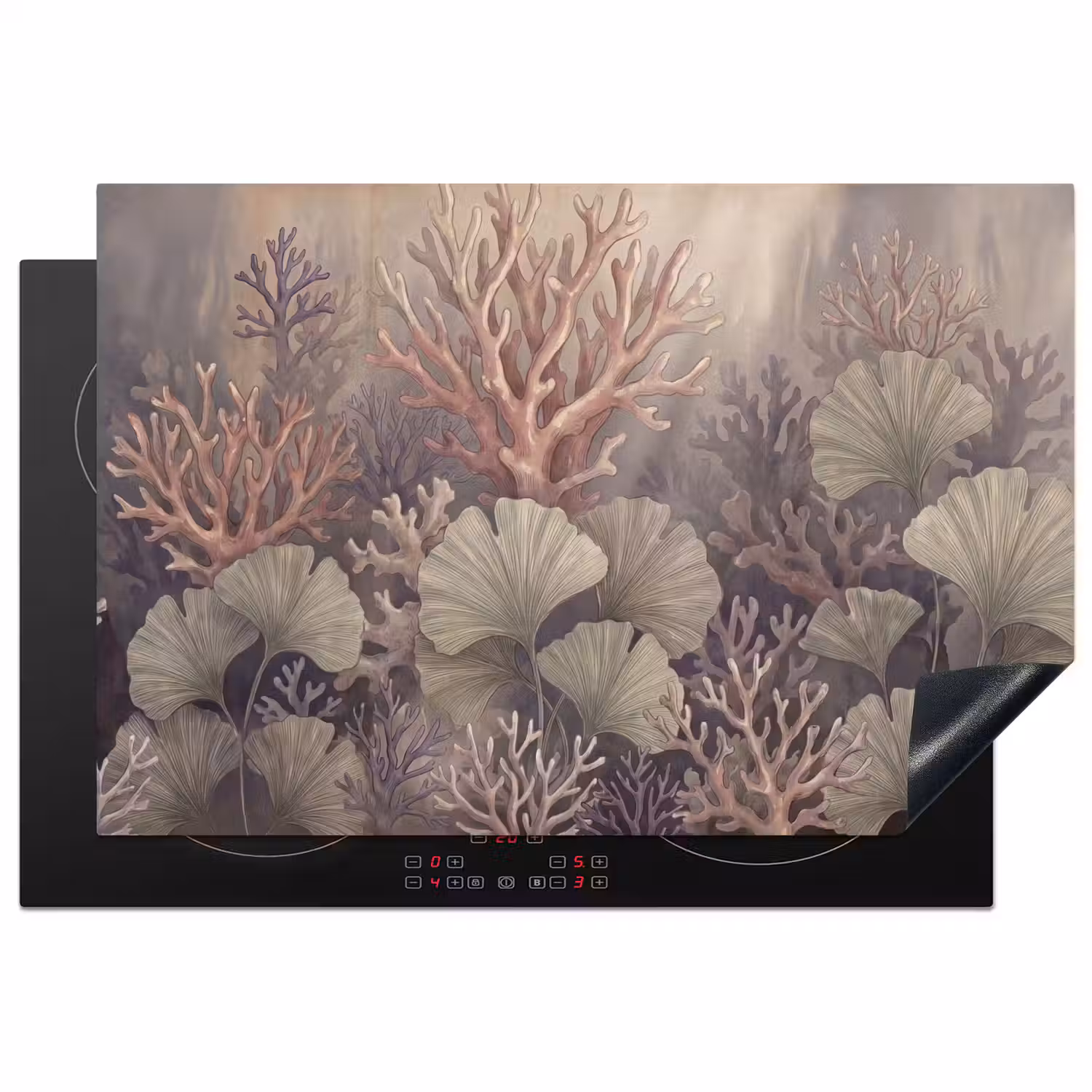 Plant - Bladeren - Zee - Illustratie - Groen Inductie beschermer vinyl 3mm klein -3d