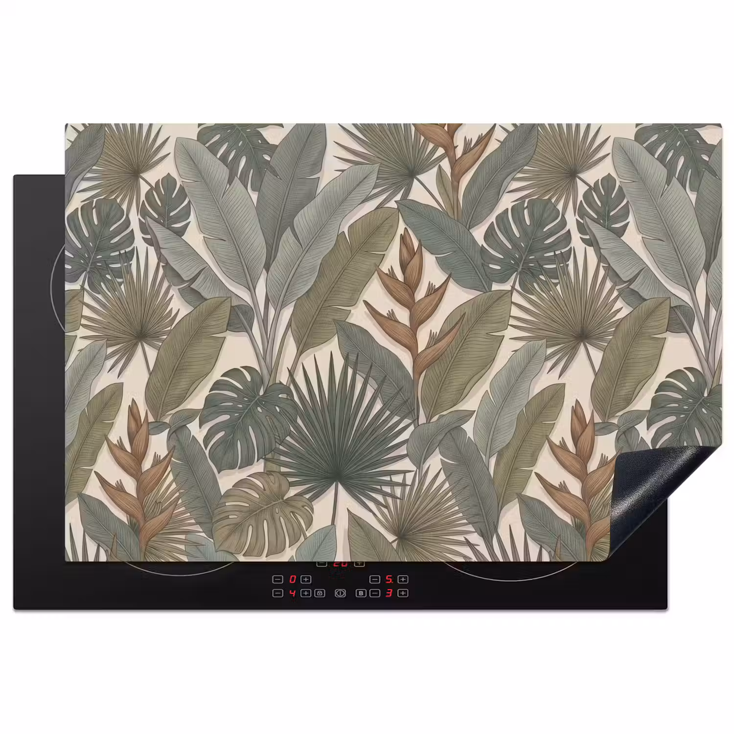 Planten - Tropisch - Natuur - Illustratie - Groen Inductie beschermer vinyl 3mm klein -3d