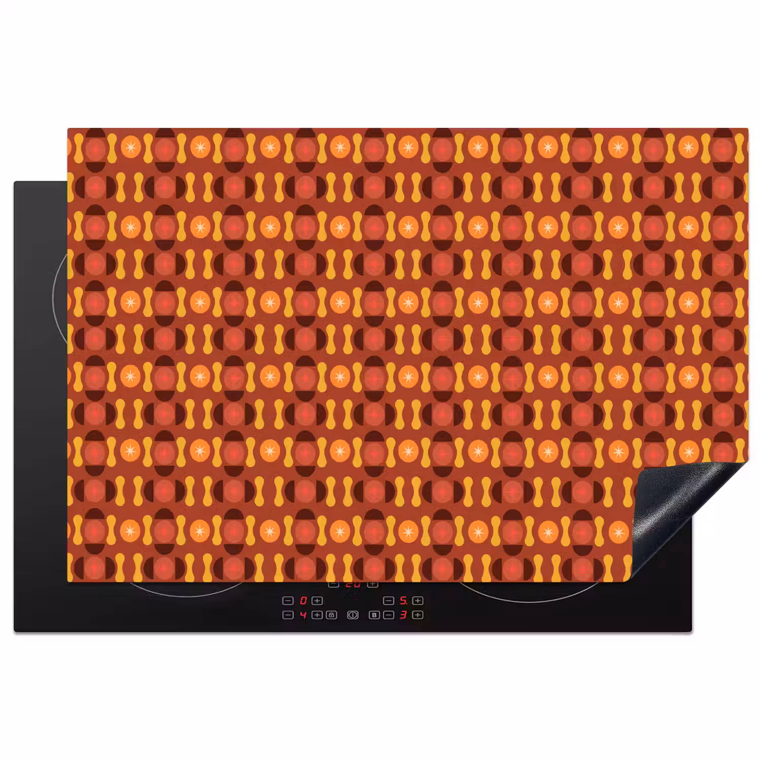 Retro - Disco - Hippie - Multi Inductie beschermer vinyl 3mm klein 276 -3d