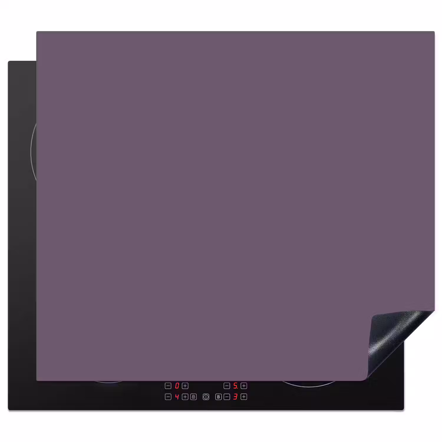 Velvet - Aubergine - Paars Inductie beschermer vinyl 3mm middel 274 -3d