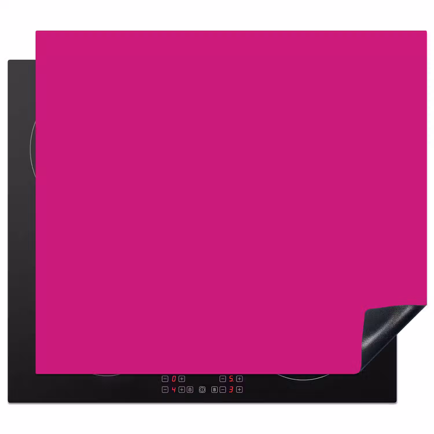 Velvet - Magenta - Roze Inductie beschermer vinyl 3mm middel 274 -3d