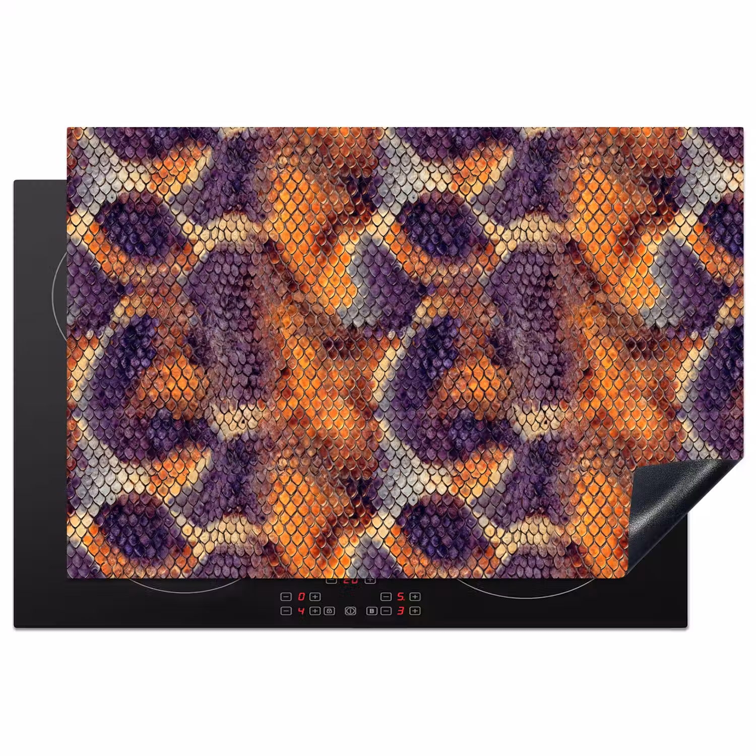 Slang - Schubben - Kleurrijk Inductie beschermer vinyl 3mm klein 276 -3d