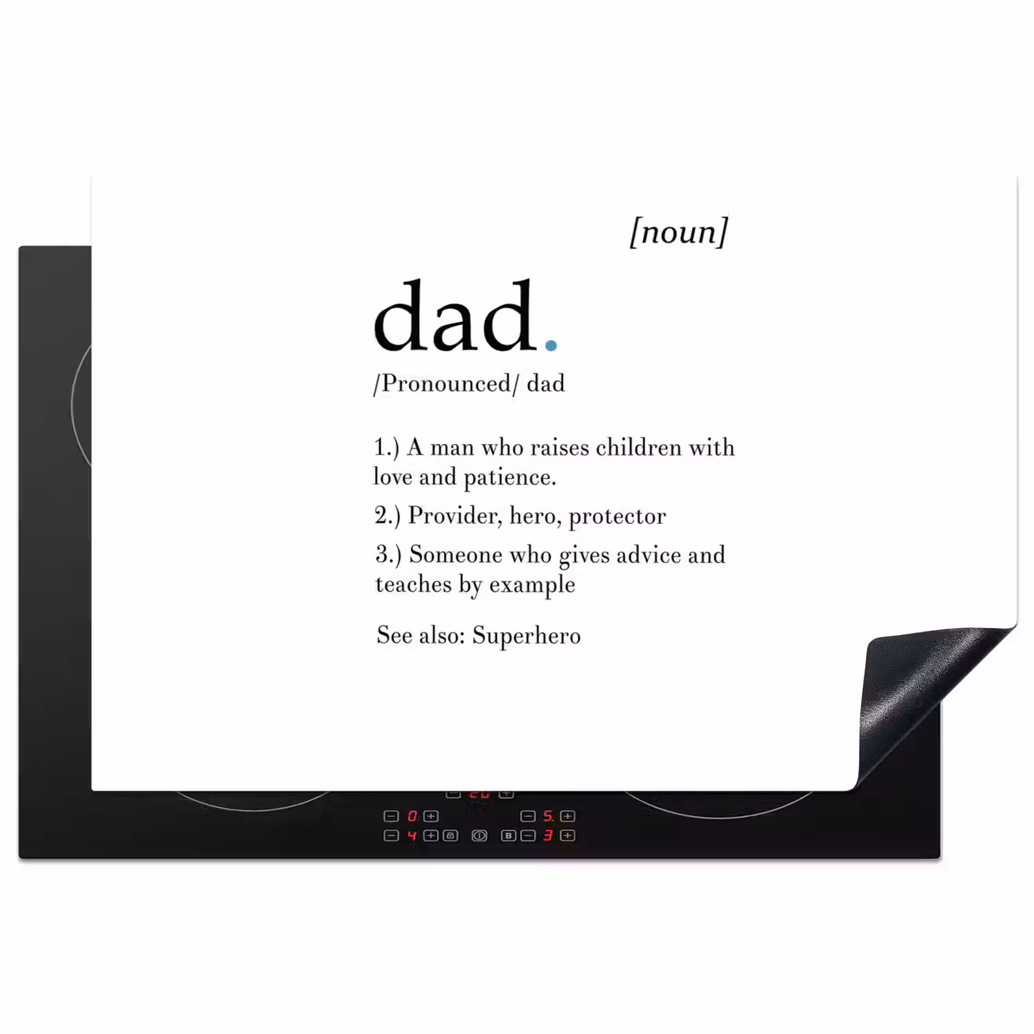Spreuken - Papa definitie - Quotes - Dad Inductie beschermer vinyl 3mm klein -3d
