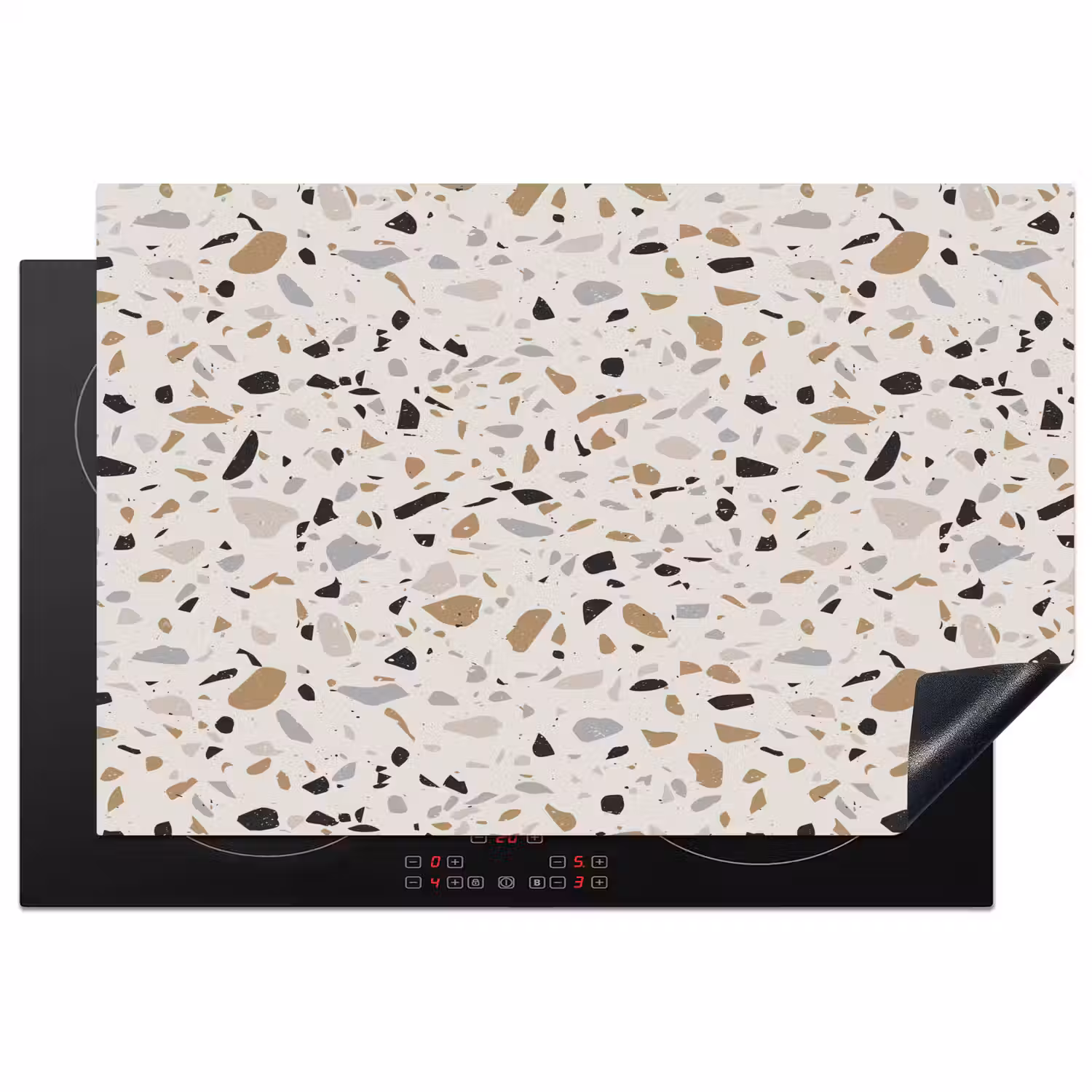 Terrazzo - Patroon - Staal Inductie beschermer vinyl 3mm klein 276 -3d