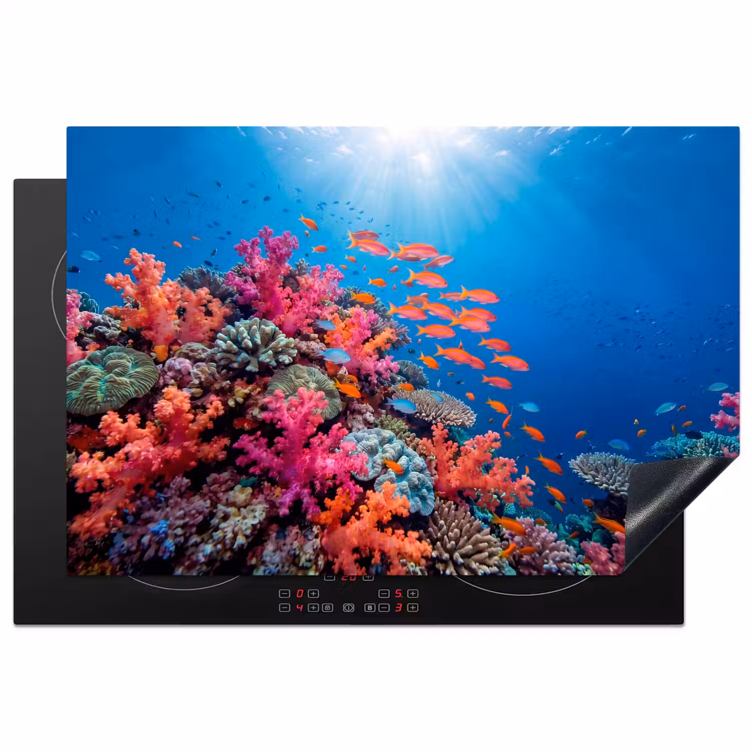 Onderwater - Koraalrif - Vissen - Oceaan - Natuur Inductie beschermer vinyl 3mm klein -3d