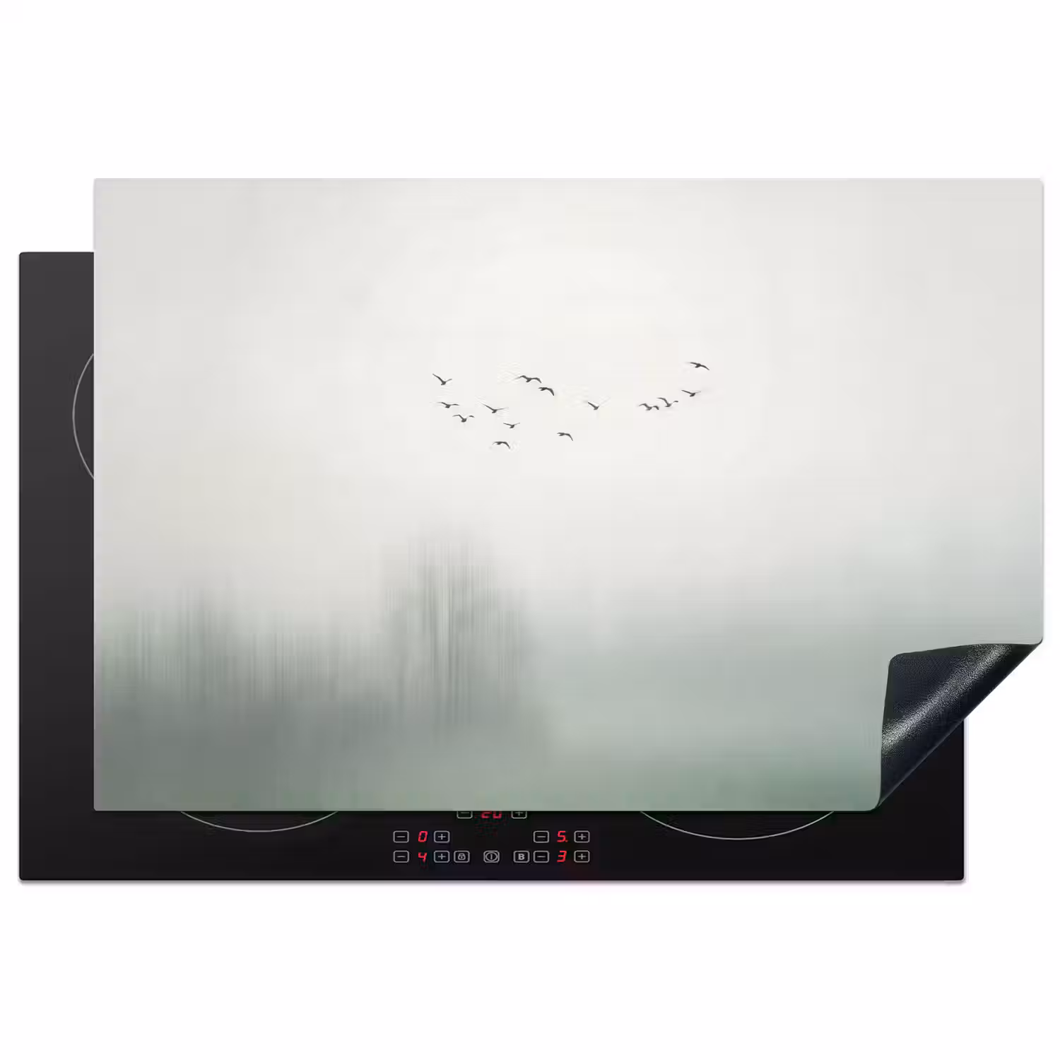 Vogel - Vlucht - Natuur - Minimalistisch Inductie beschermer vinyl 3mm klein -3d