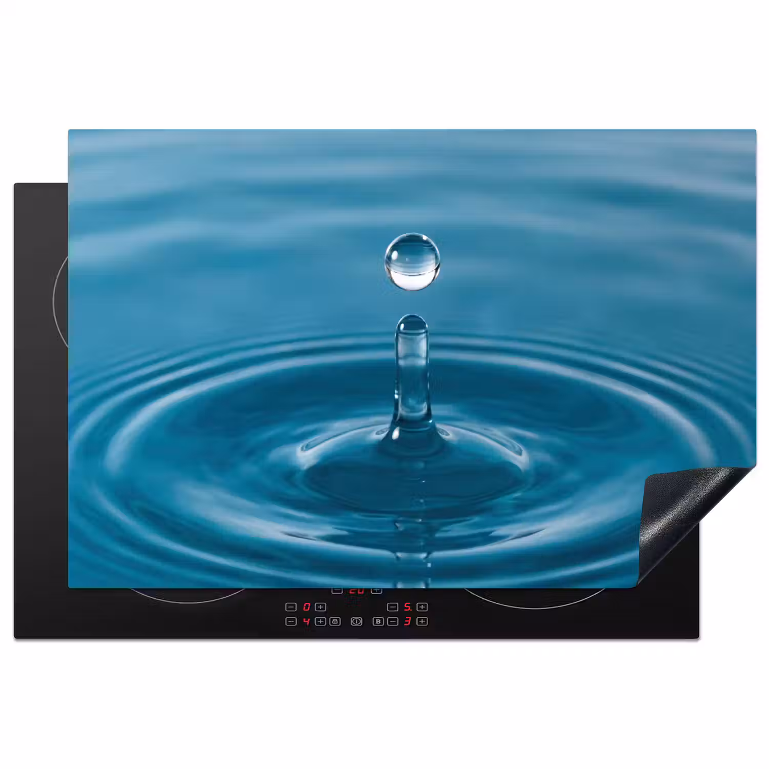 Waterdruppel - Water - Oppervlakte Inductie beschermer vinyl 3mm klein -3d