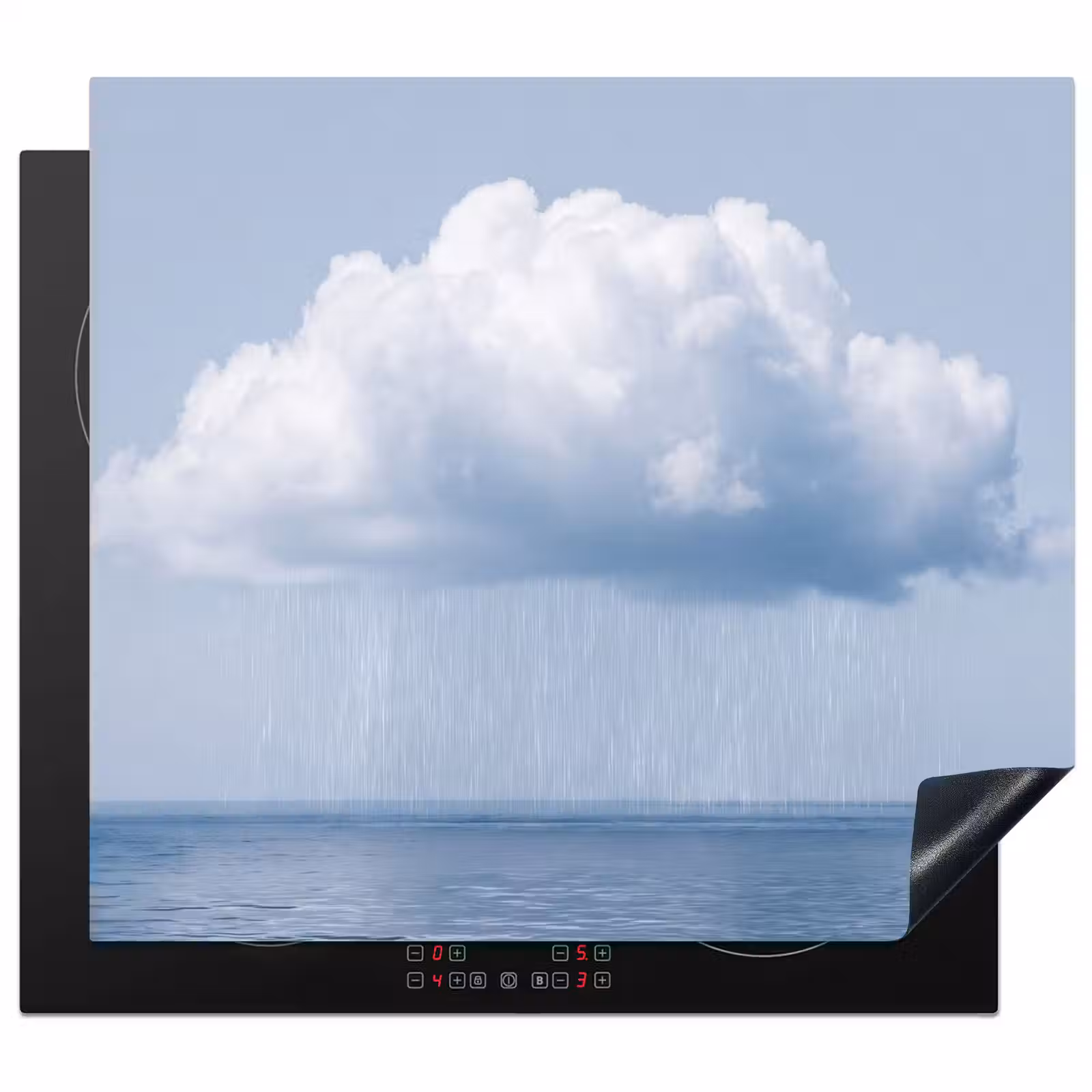 Herdabdeckplatte - Wolke – Regen – Natur - Wolk - Regen - Natuur Inductie beschermer vinyl 3mm middel
