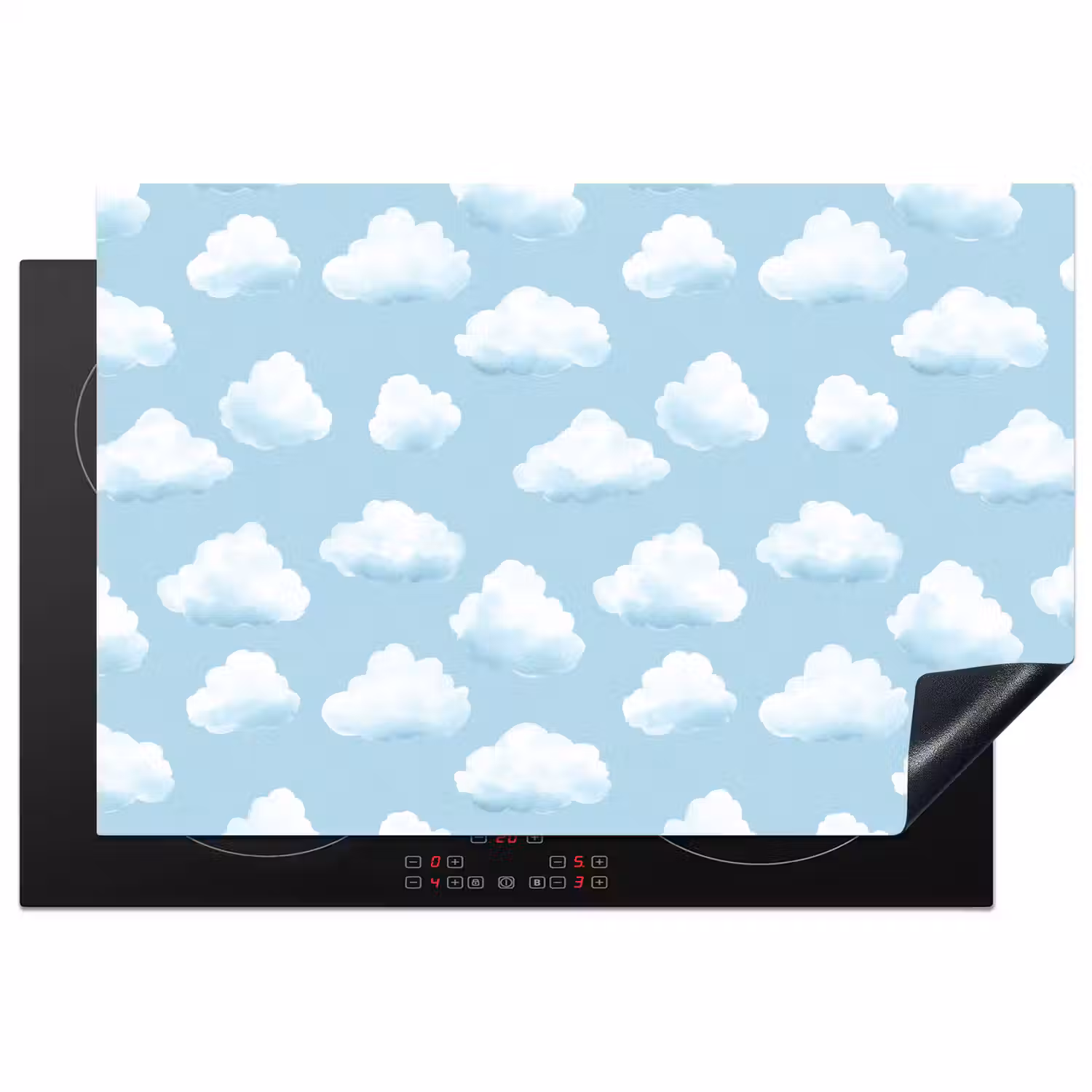 Wolken - Illustratie - Blauw Inductie beschermer vinyl 3mm klein 276 -3d