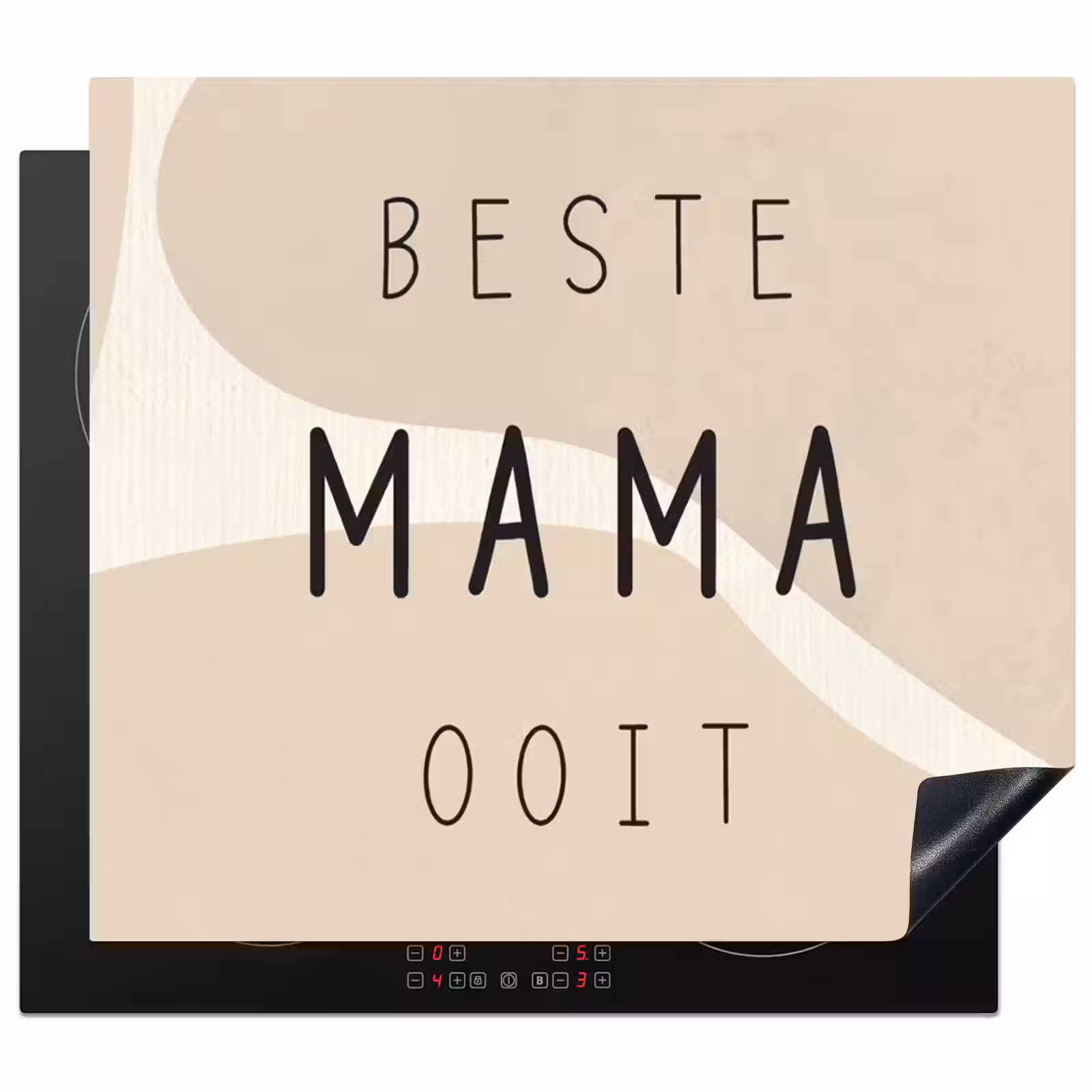 Quotes - Beste mama ooit - Mama - Spreuken Inductie beschermer vinyl 3mm middel -3d
