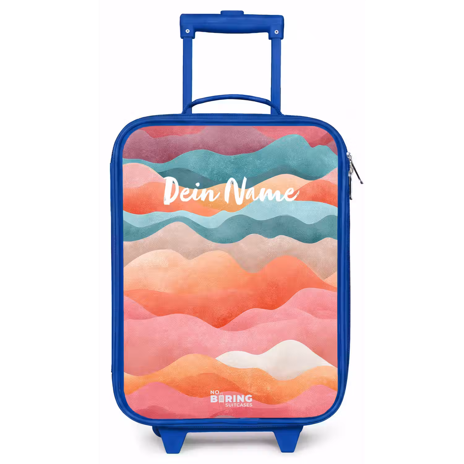 Abstracte golven Kinderkoffer - Blauw klein -zz3dotto