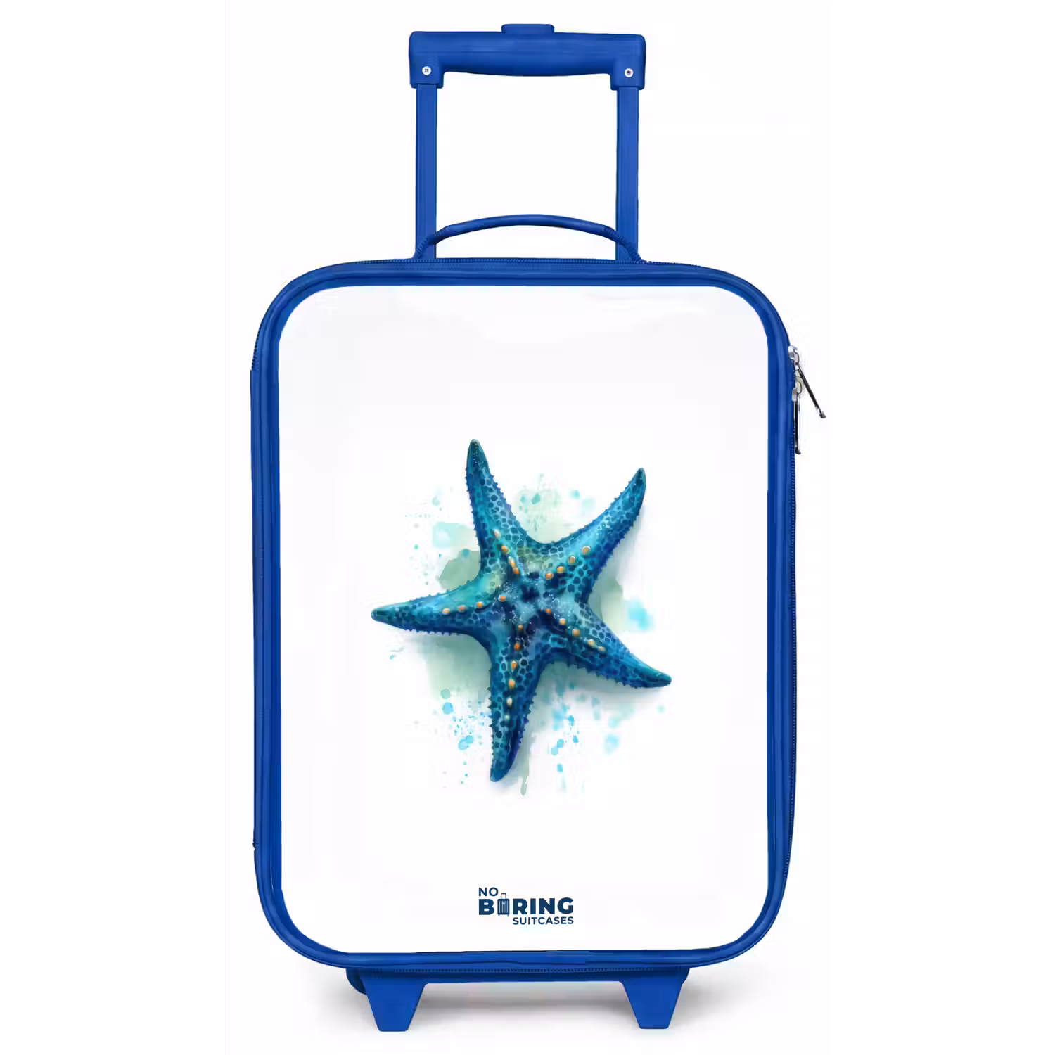 Blauwe Zeester op Witte Achtergrond Kinderkoffer - Blauw klein -zz3dotto