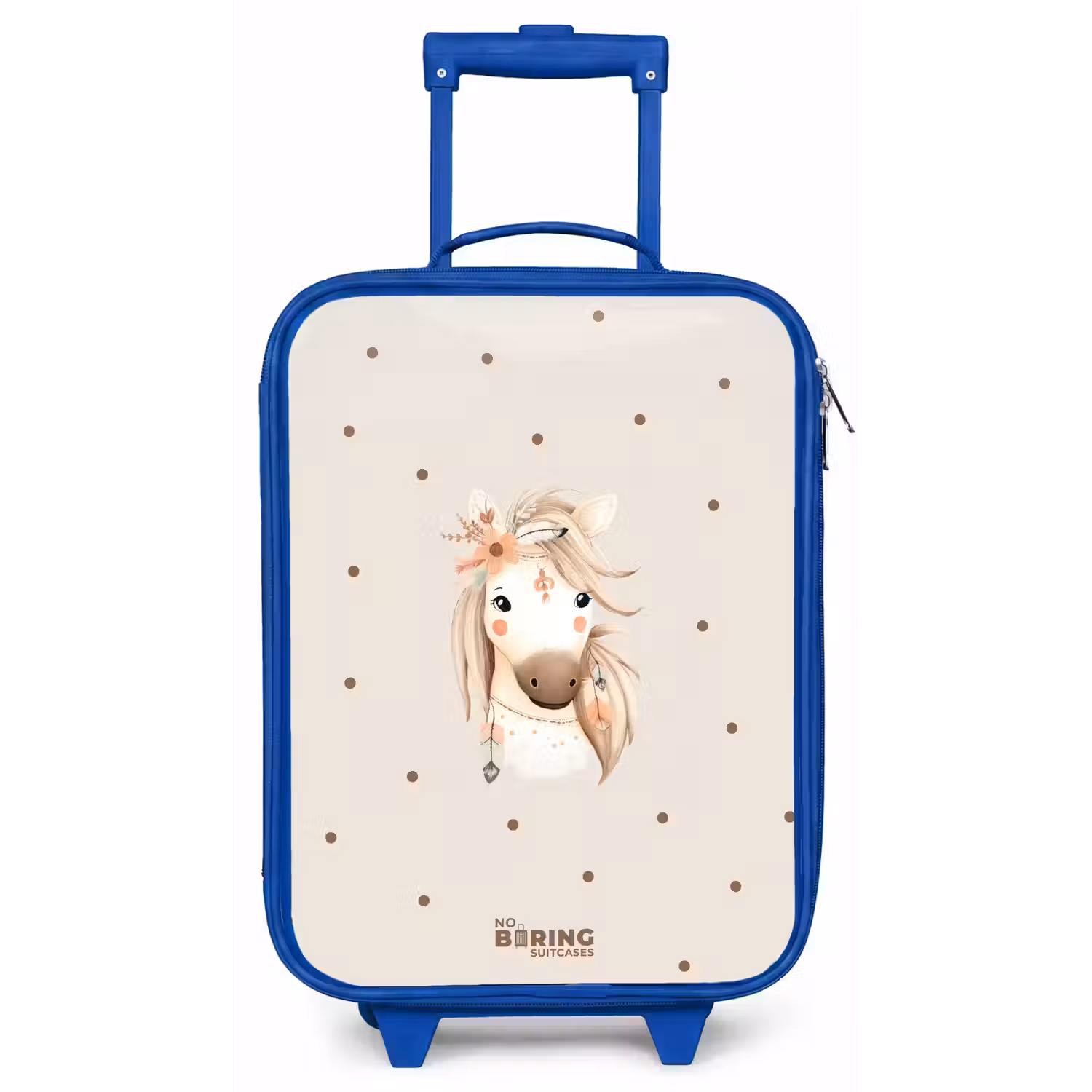 Bohemian paard in pastel kleuren Kinderkoffer - Blauw klein -zz3dotto
