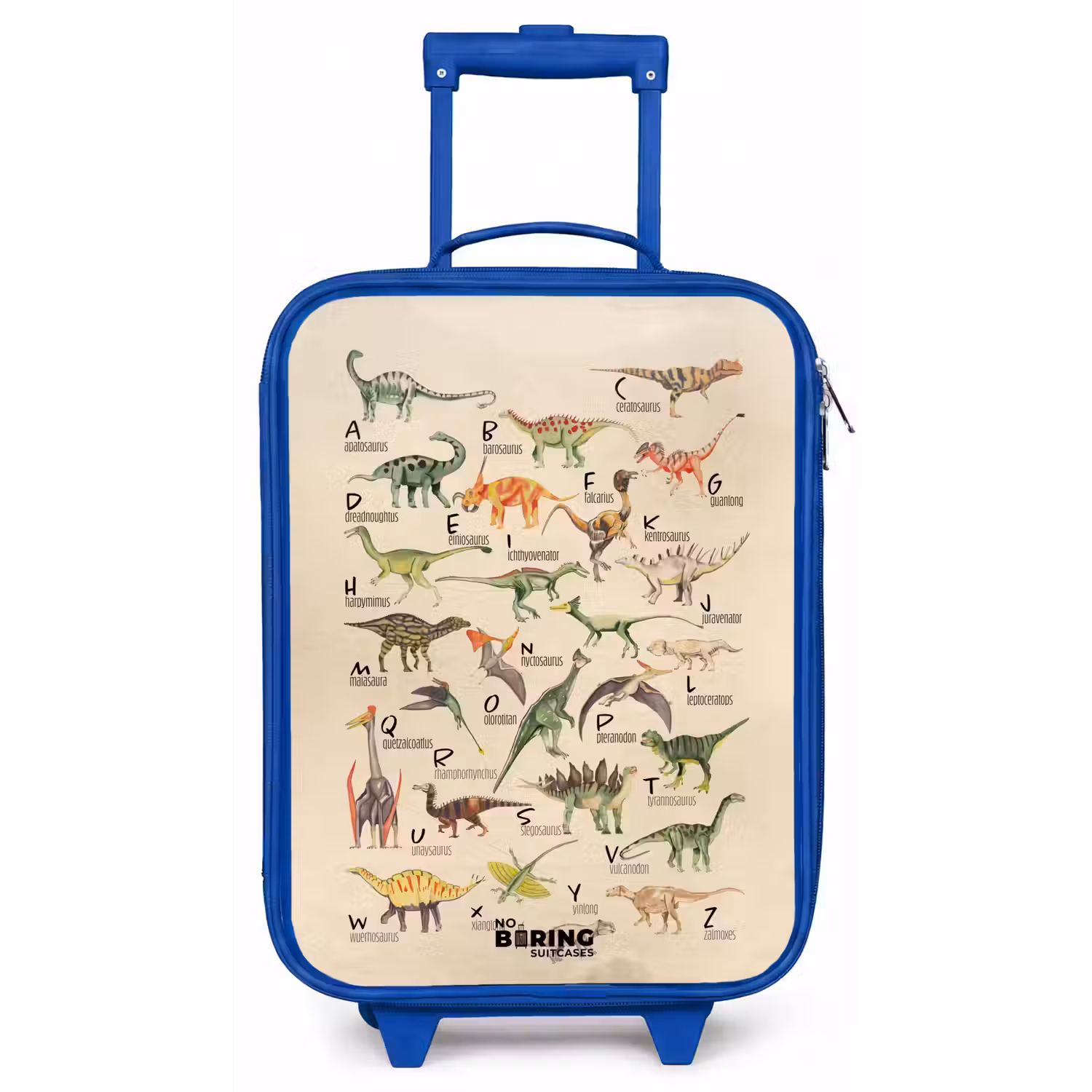 Dino alfabet Kinderkoffer - Blauw klein -zz3dotto