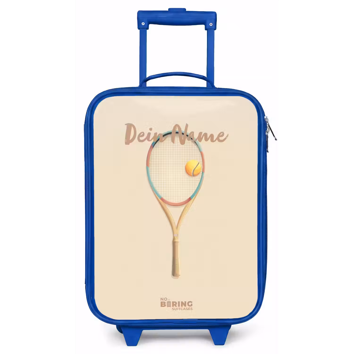 Een tennisracket in beige tinten Kinderkoffer - Blauw klein -zz3dotto