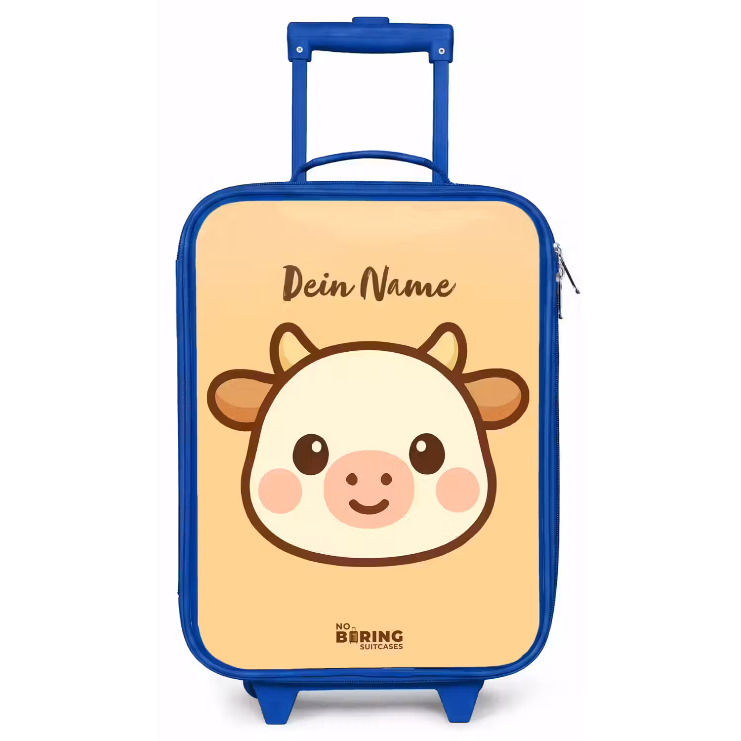 Kawai - Koe - Bruin Kinderkoffer - Blauw klein -zz3dotto