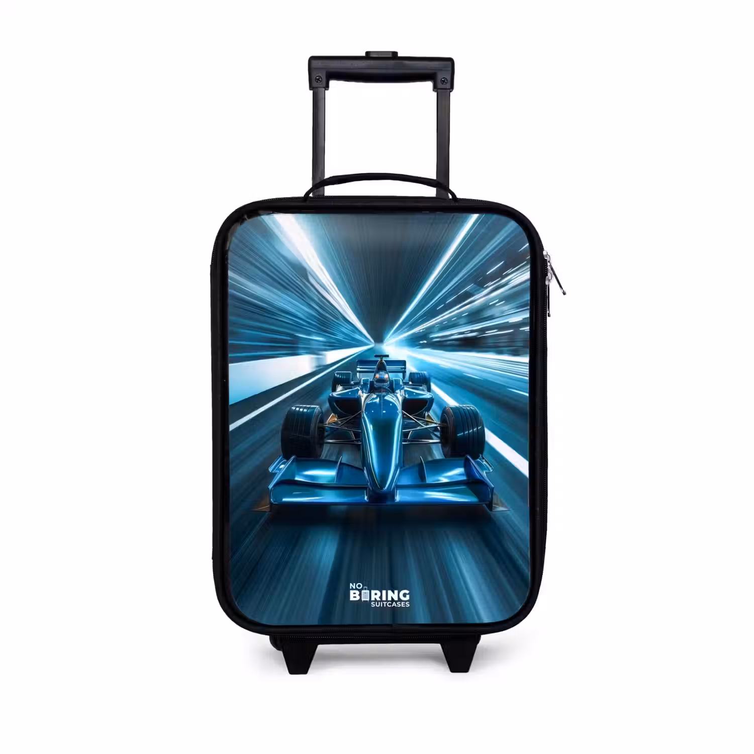 Blazing blue Kinderkoffer - Zwart klein -3d