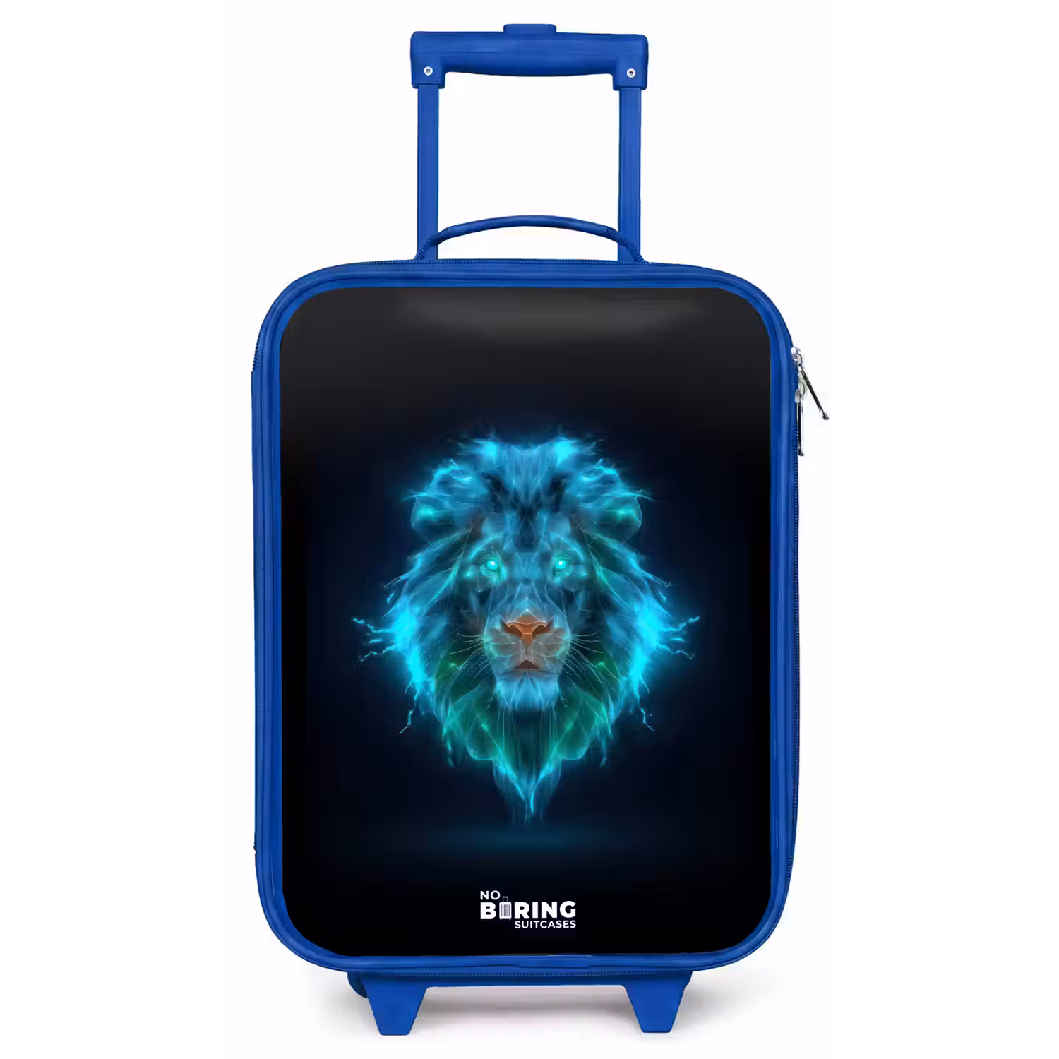 Lichtgevende leeuw Kinderkoffer - Blauw klein -zz3dotto