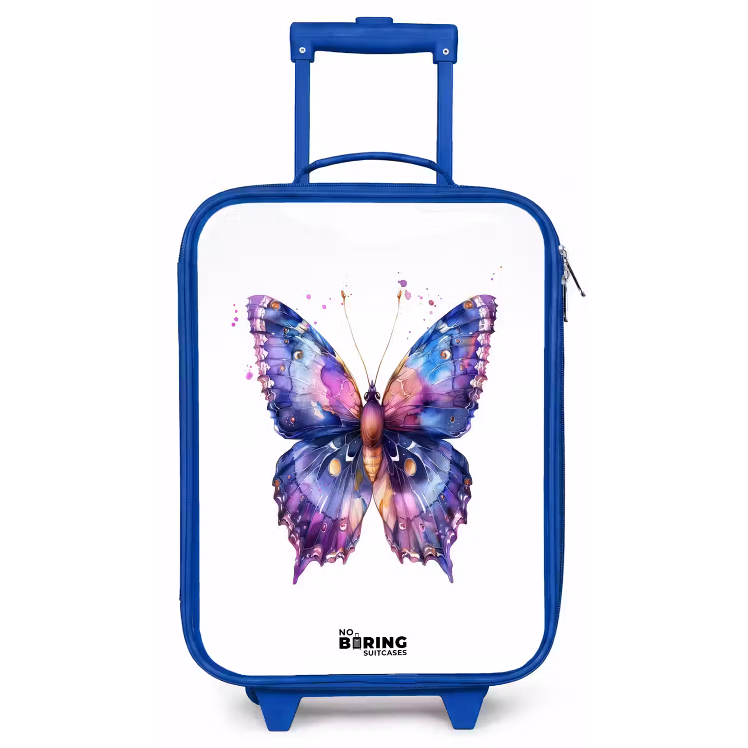 Paarse prachtvlinder Kinderkoffer - Blauw klein -zz3dotto