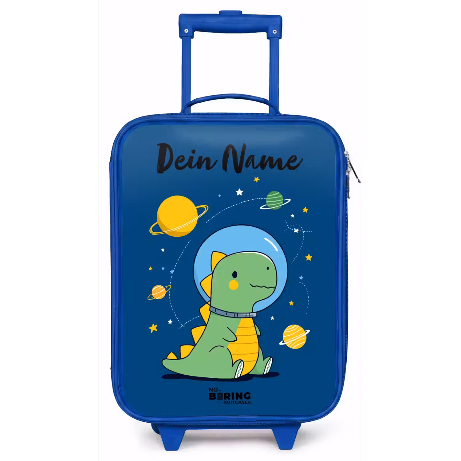 Dino - Planeet - Ster - Blauw Kinderkoffer - Blauw klein -zz3dotto