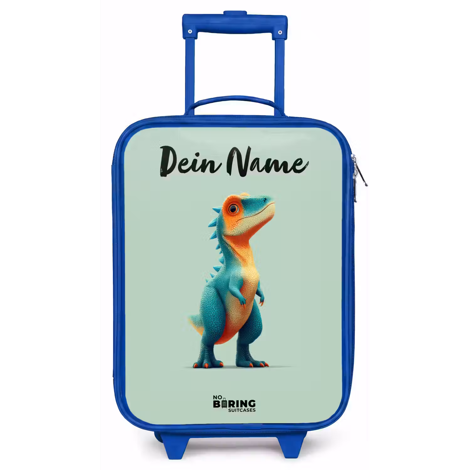 Dino - Dier - Groen - Oranje Kinderkoffer - Blauw klein -zz3dotto