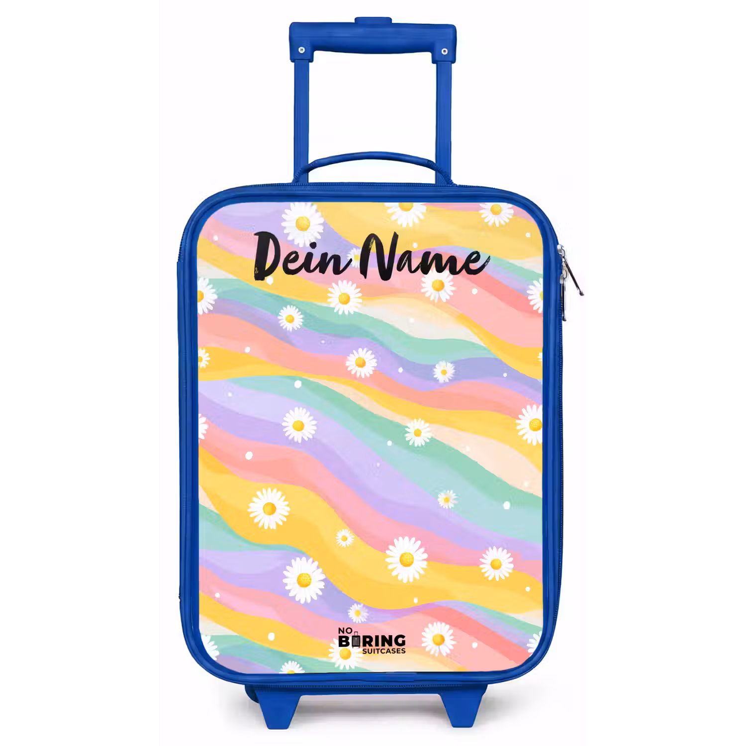 Madeliefjes - Kleurrijk - Pastel Kinderkoffer - Blauw klein -zz3dotto