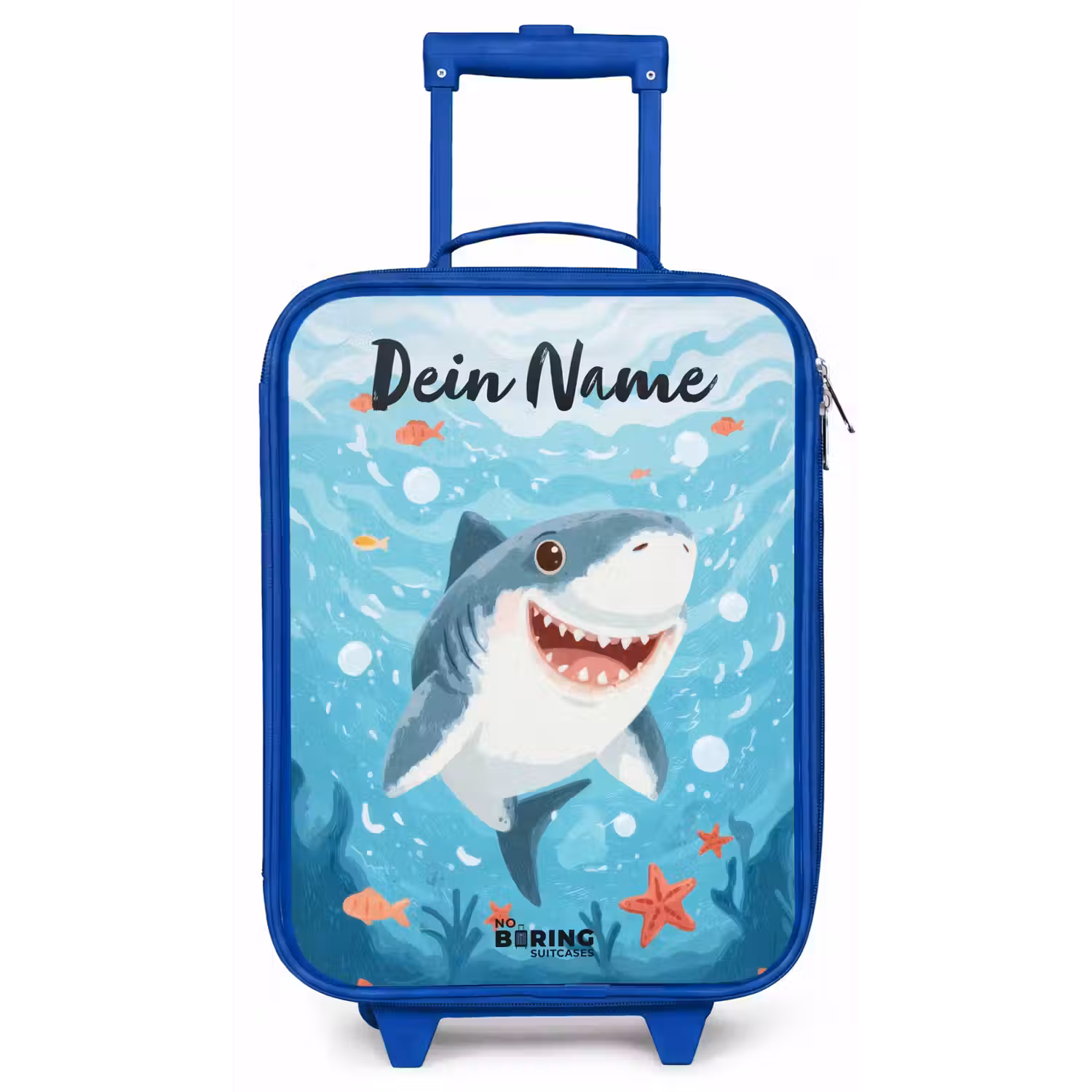 Haai - Water - Zee Kinderkoffer - Blauw klein -zz3dotto