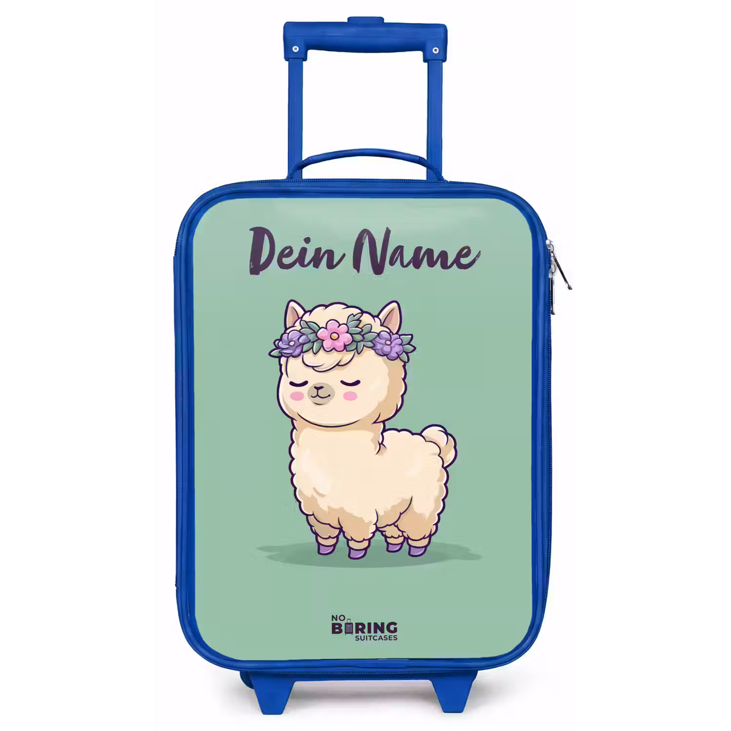 Kawai - Alpaca - Groen Kinderkoffer - Blauw klein -zz3dotto
