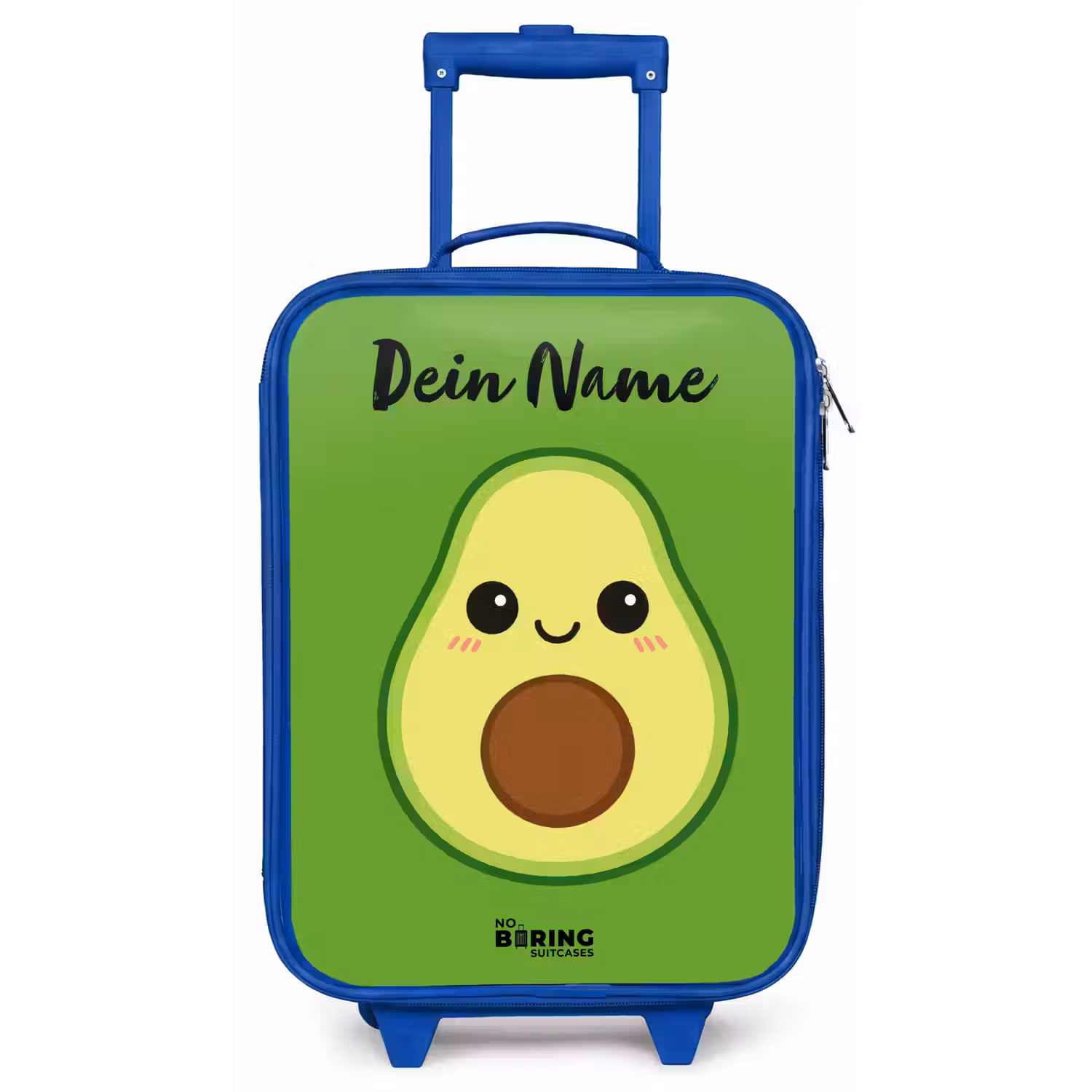 Kawai - Avocado - Groen Kinderkoffer - Blauw klein -zz3dotto