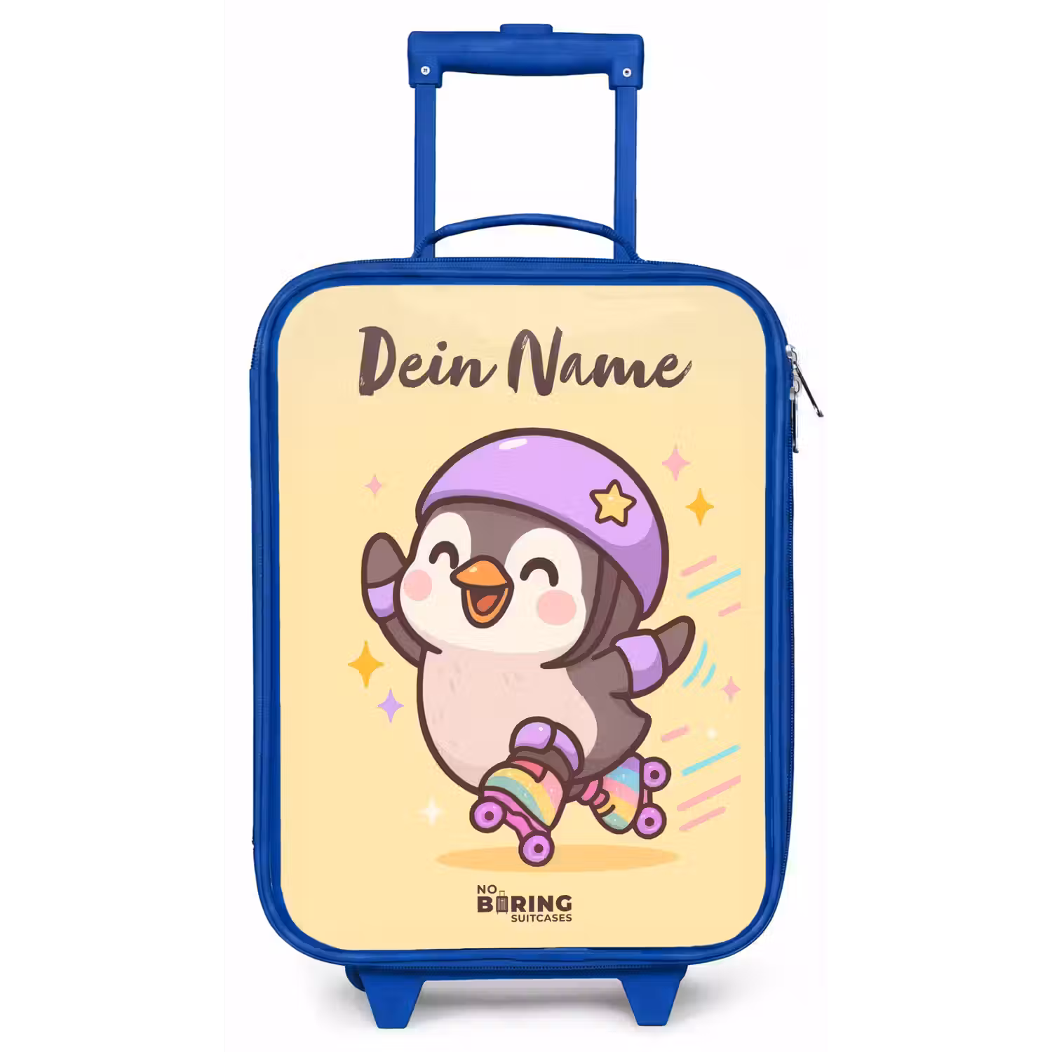 Kawai - Pinguin - Rolschaatsen Kinderkoffer - Blauw klein -zz3dotto