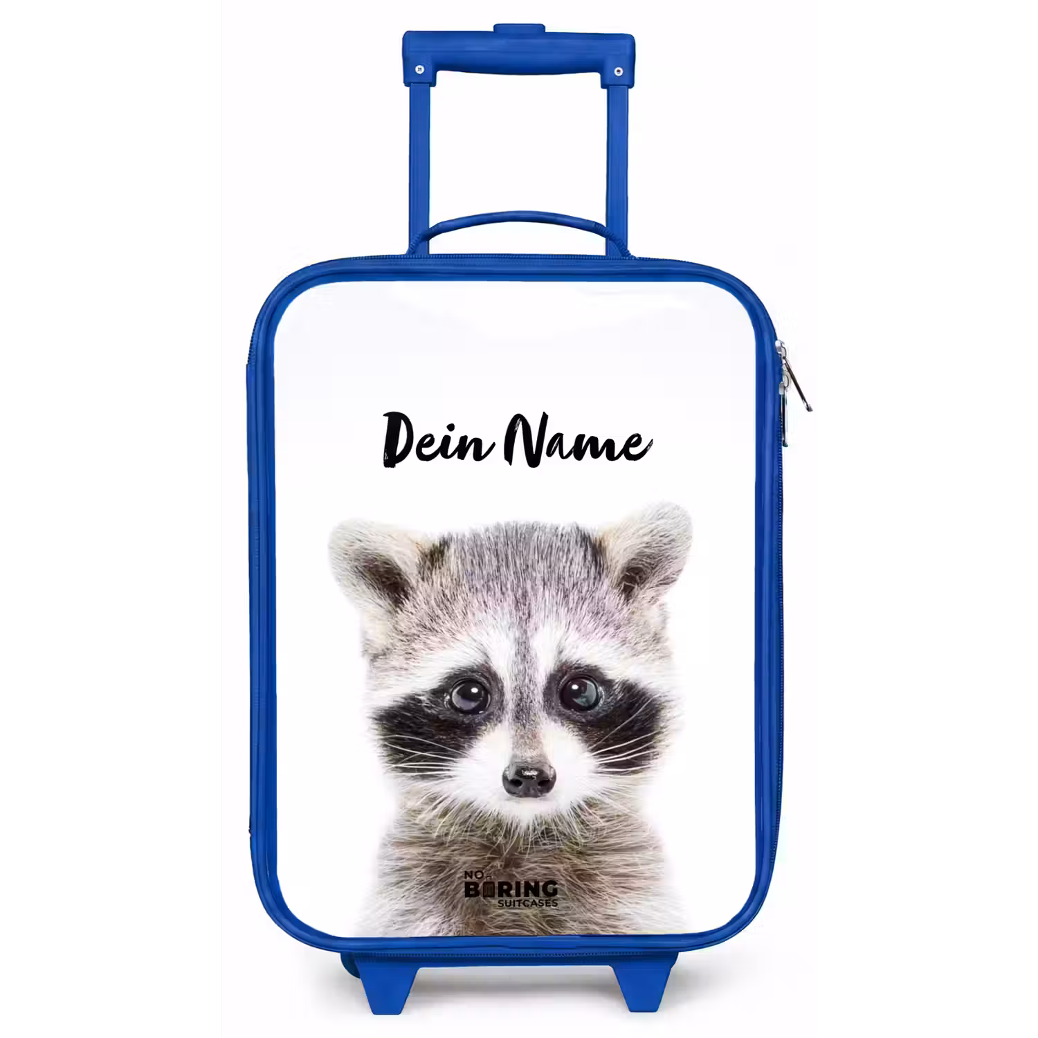 Rachid Racoon Kinderkoffer - Blauw klein -zz3dotto