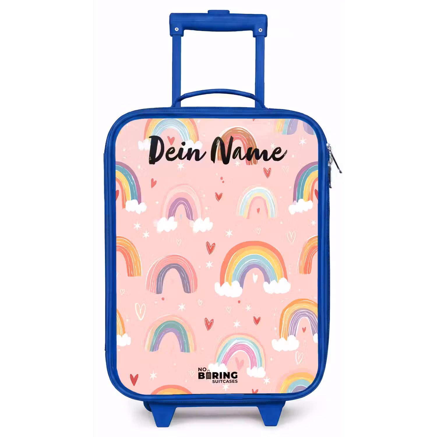Regenboog - Patroon - Pastel Kinderkoffer - Blauw klein -zz3dotto
