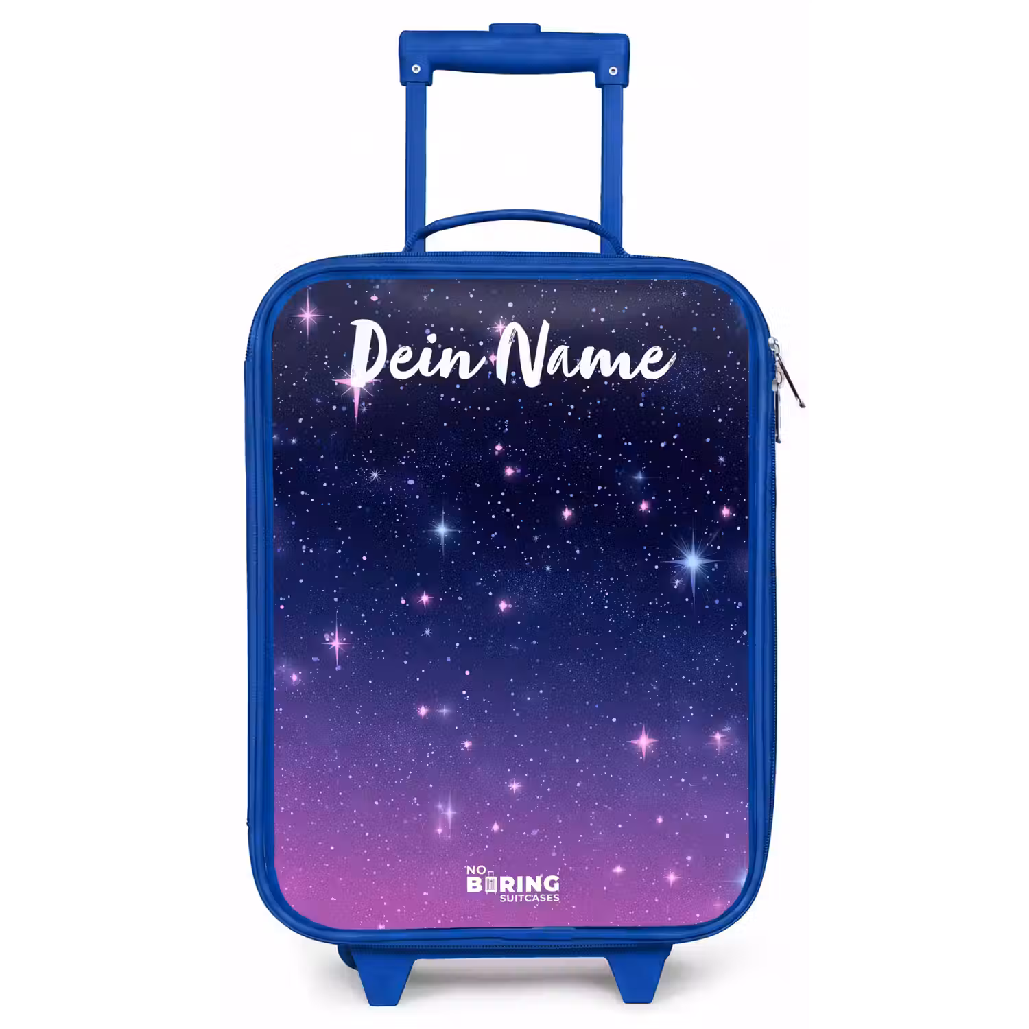 Sterren - Galaxy - Blauw - Roze Kinderkoffer - Blauw klein -zz3dotto