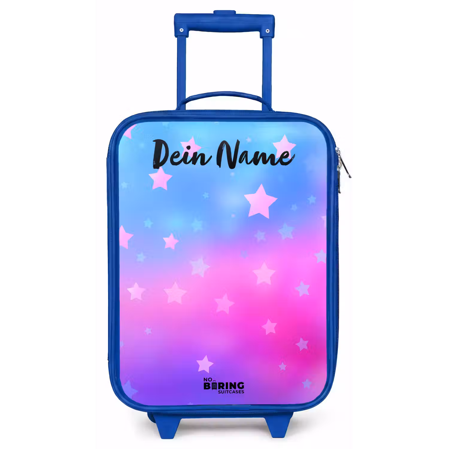 Sterren - Roze - Blauw Kinderkoffer - Blauw klein -zz3dotto