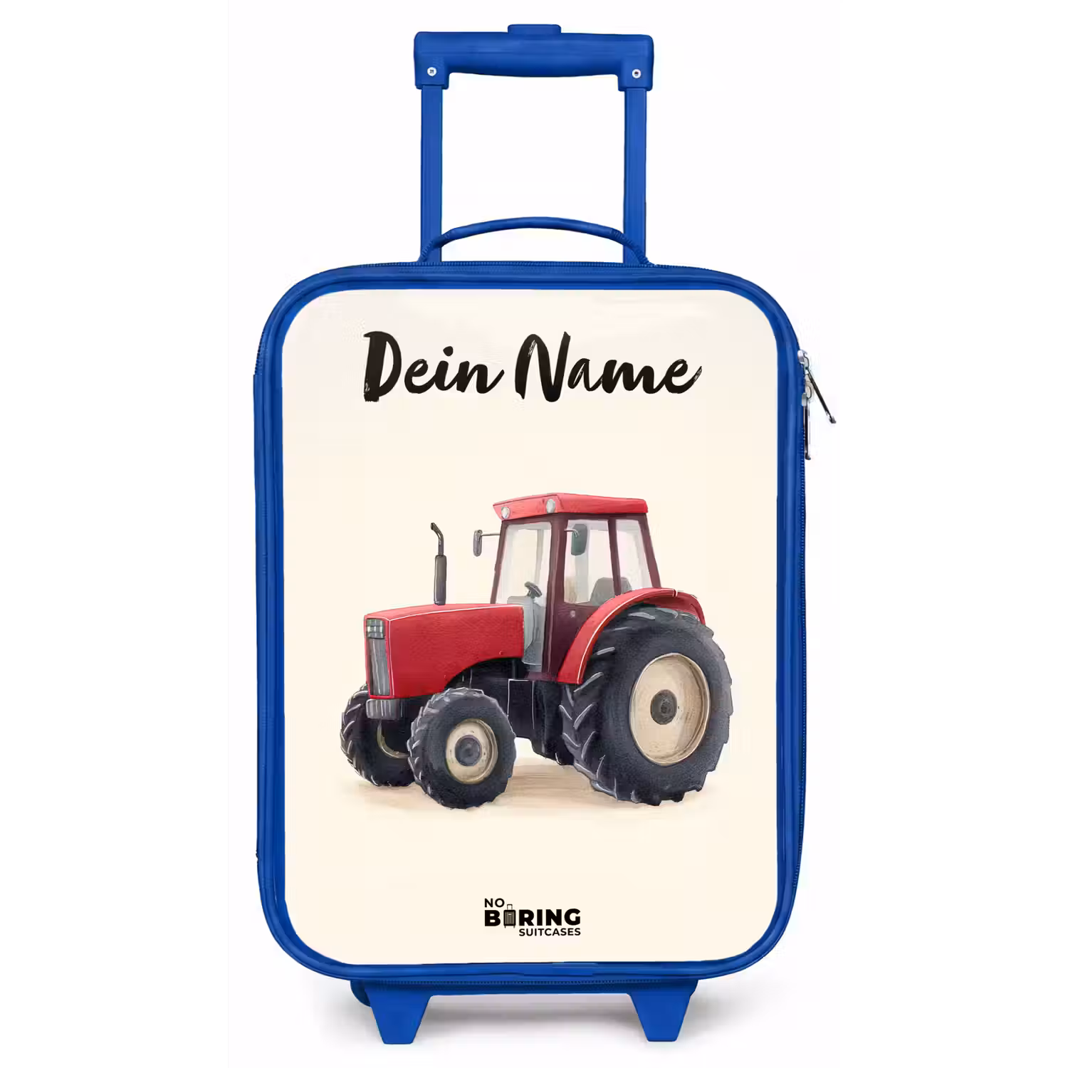 Tractor - Getekend - Rood Kinderkoffer - Blauw klein -zz3dotto