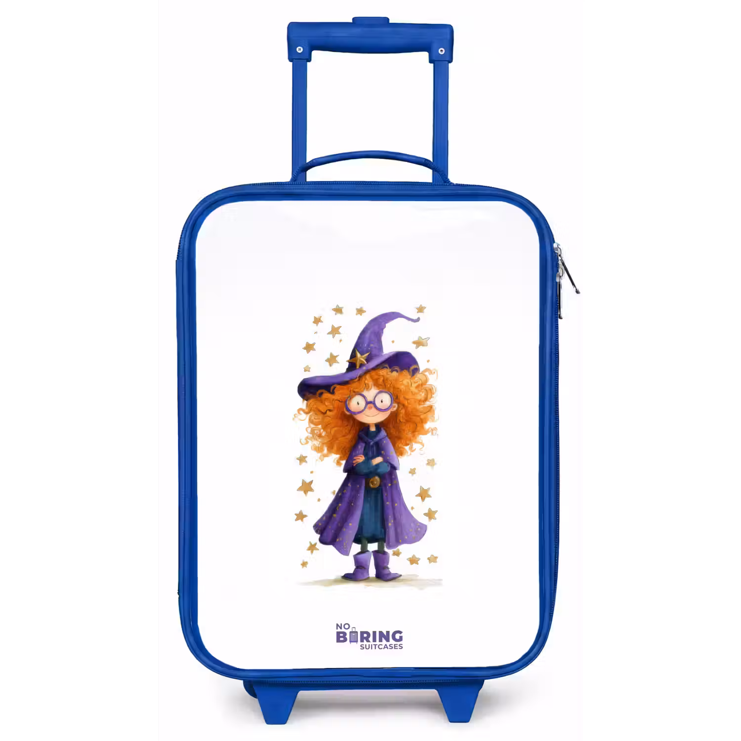 Sterrenmagie met krullen Kinderkoffer - Blauw klein -zz3dotto