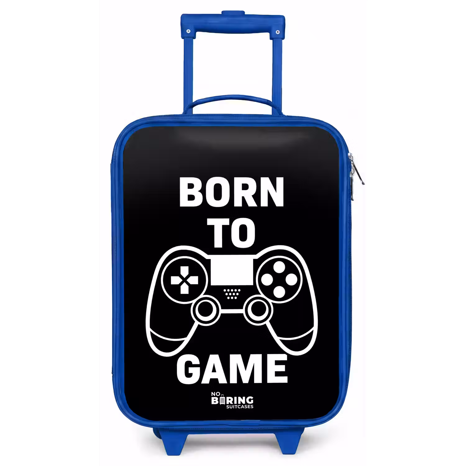 Born to game met controller Kinderkoffer - Blauw klein -zz3dotto