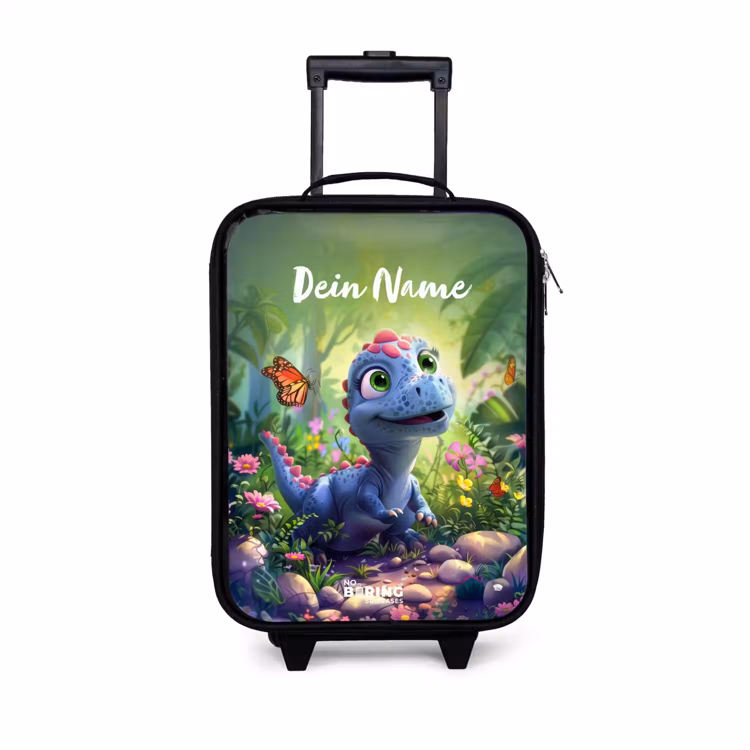 Donny Dino Kinderkoffer - Zwart klein -3d