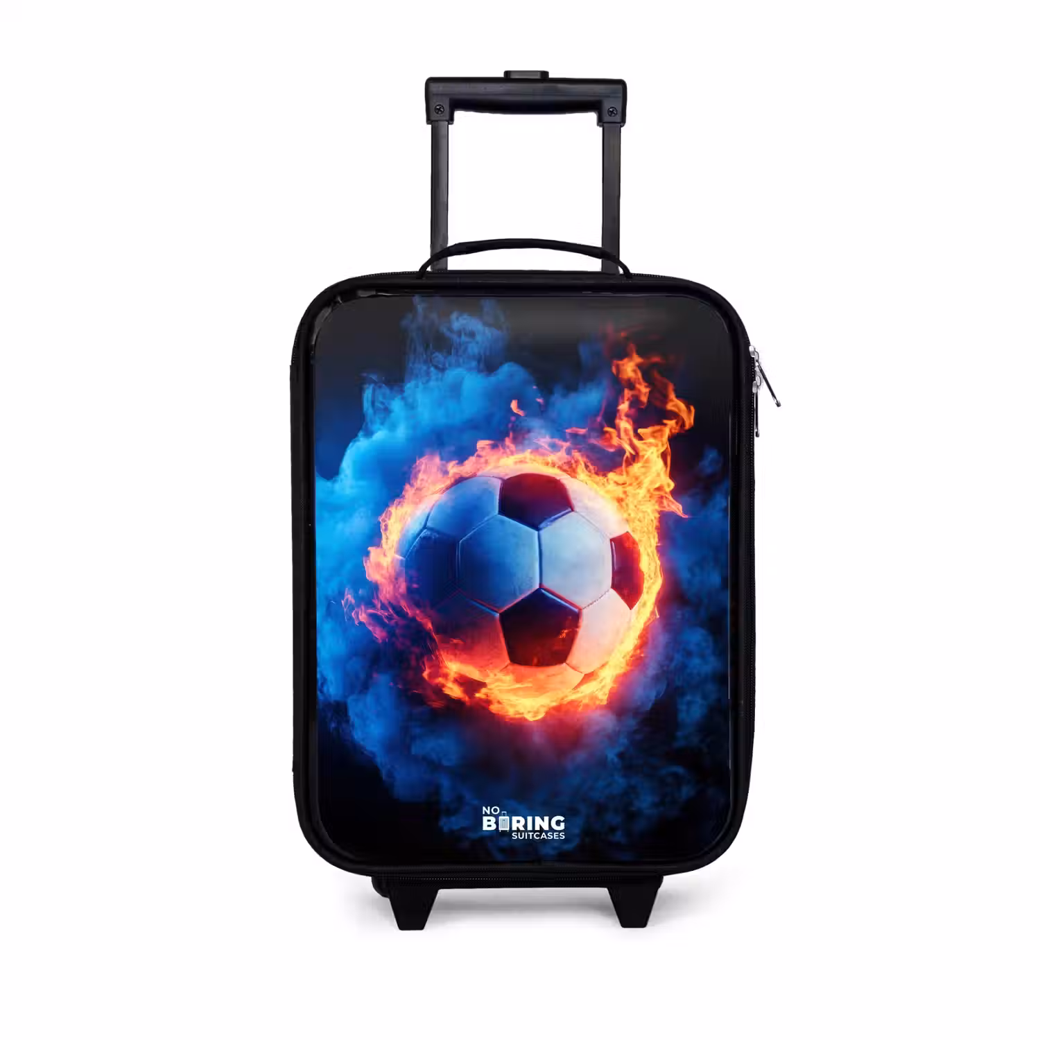 Voetbal in vuur en ijs Kinderkoffer - Zwart klein -3d