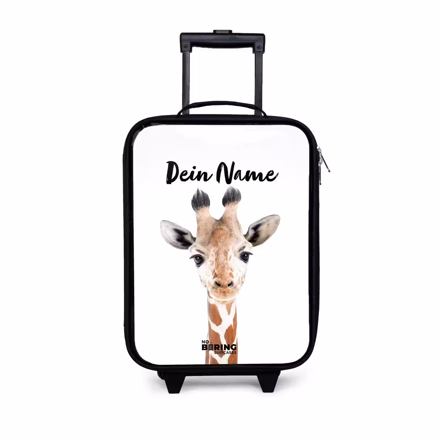 Gerrie Giraffe Kinderkoffer - Zwart klein -3d