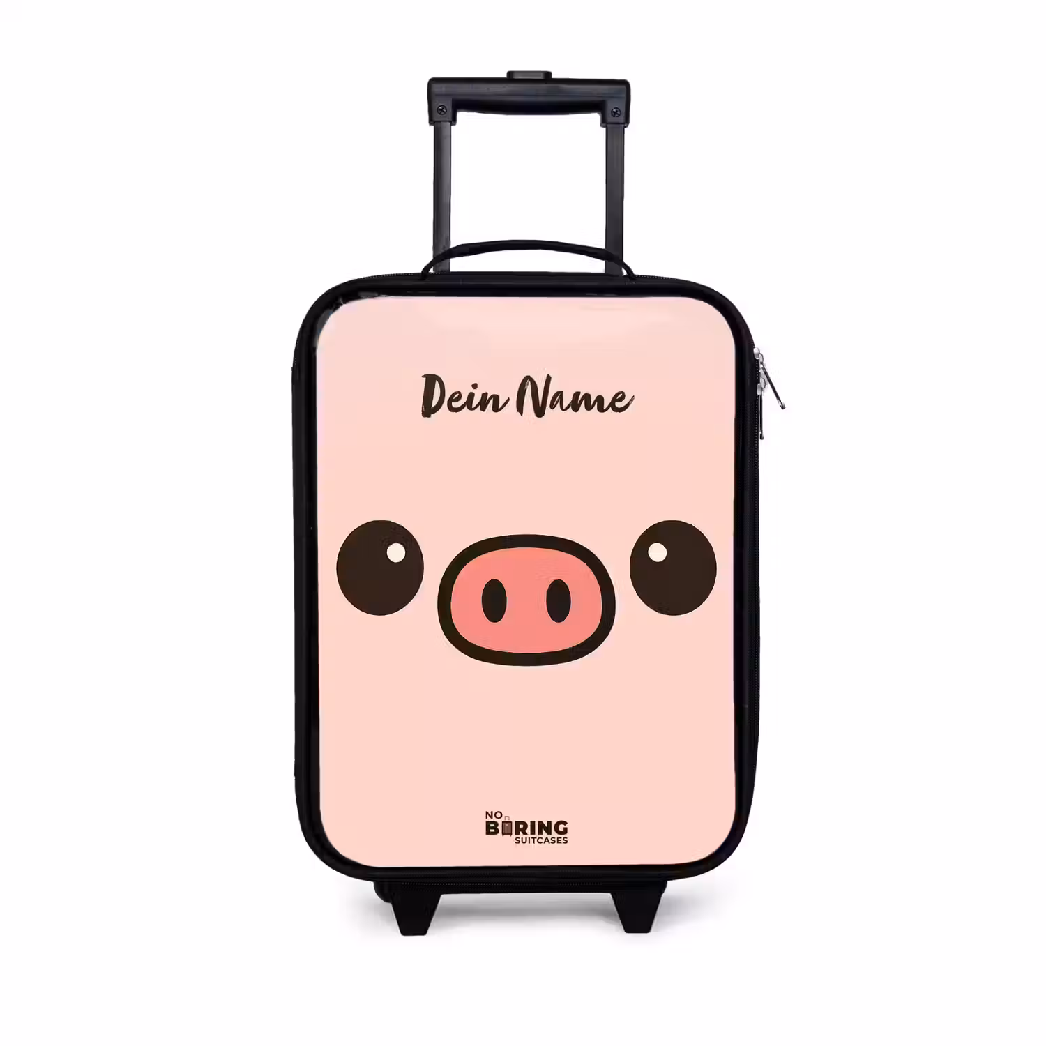 Kawai - Varken - Roze Kinderkoffer - Zwart klein -3d