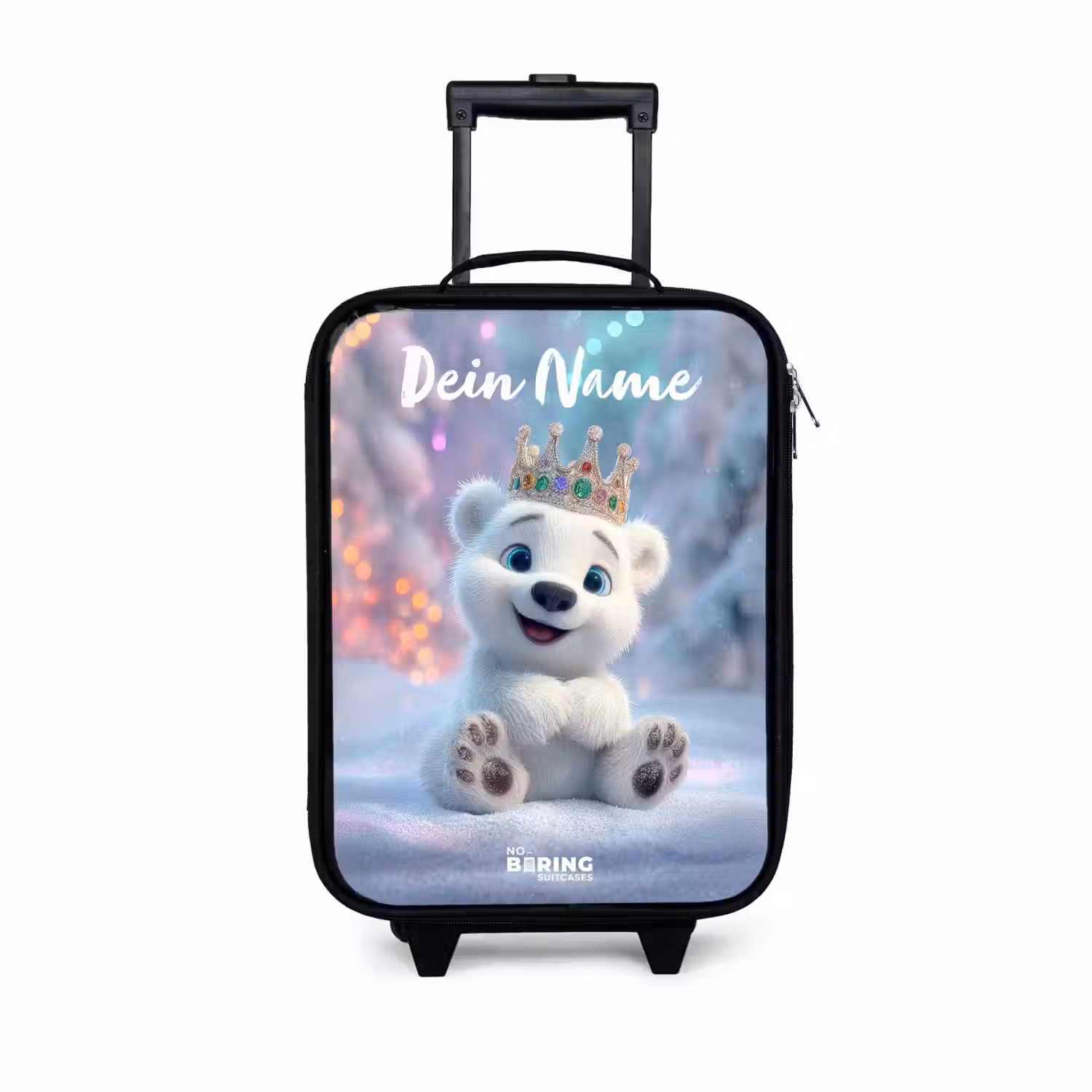Ijsbeer - Kroon - Winter Kinderkoffer - Zwart klein -3d