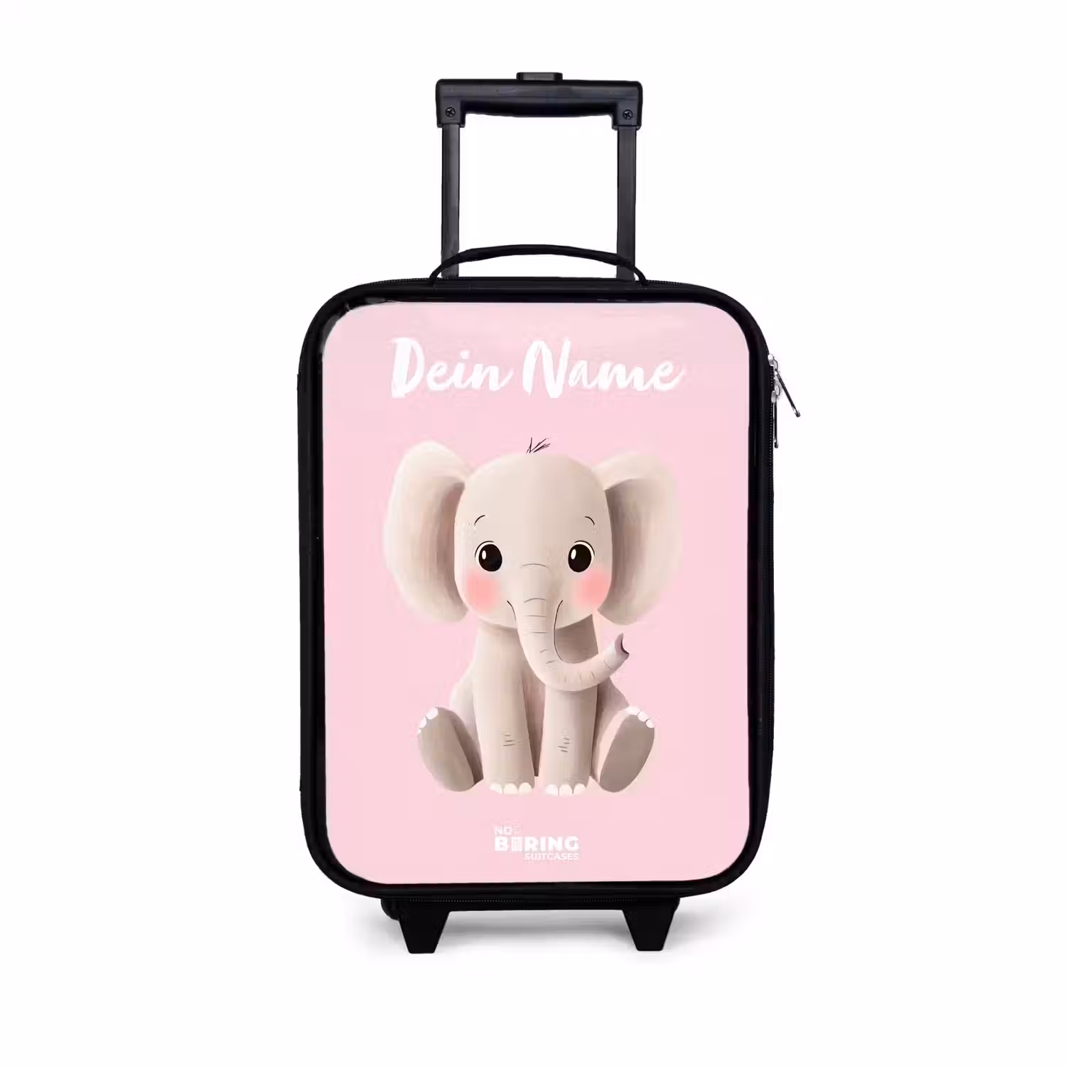 Olifant - Grijs - Baby - Slurf Kinderkoffer - Zwart klein -3d