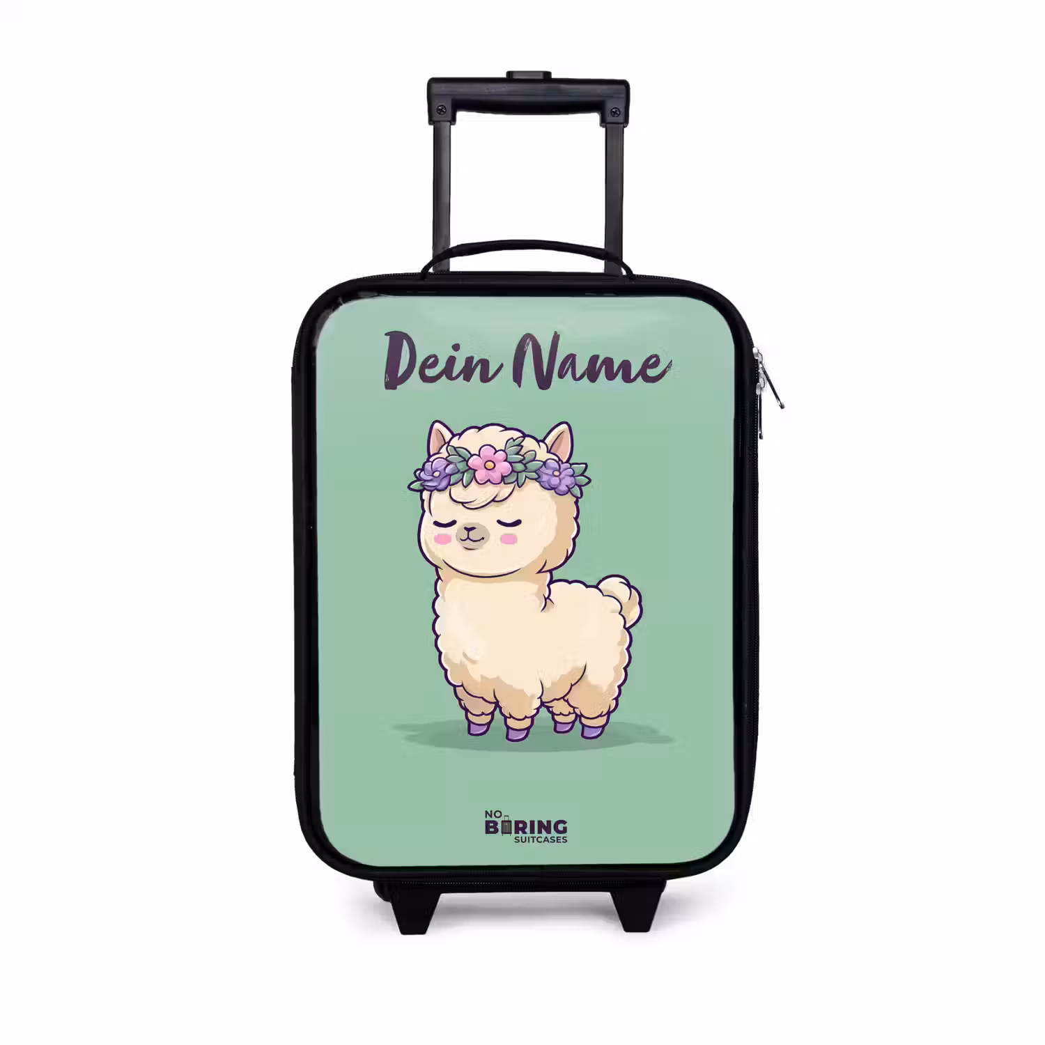 Kawai - Alpaca - Groen Kinderkoffer - Zwart klein -3d