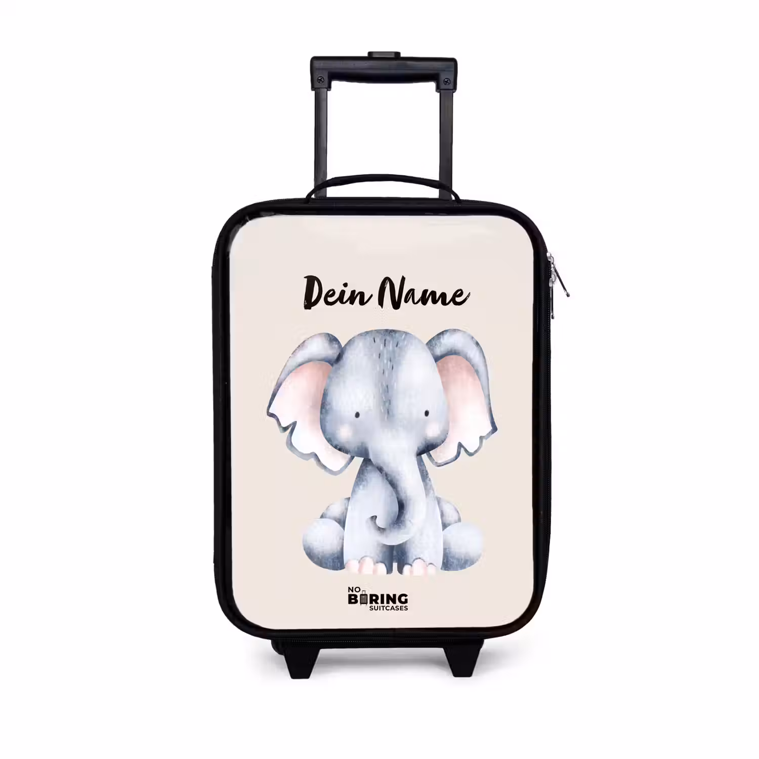 Oane Olifant Kinderkoffer - Zwart klein -3d